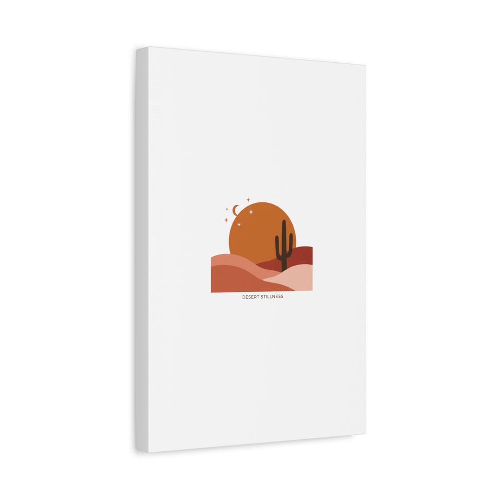 Desert Stillness Canvas, Desert Sunset Minimalist Mesa | Southwestern Art Print