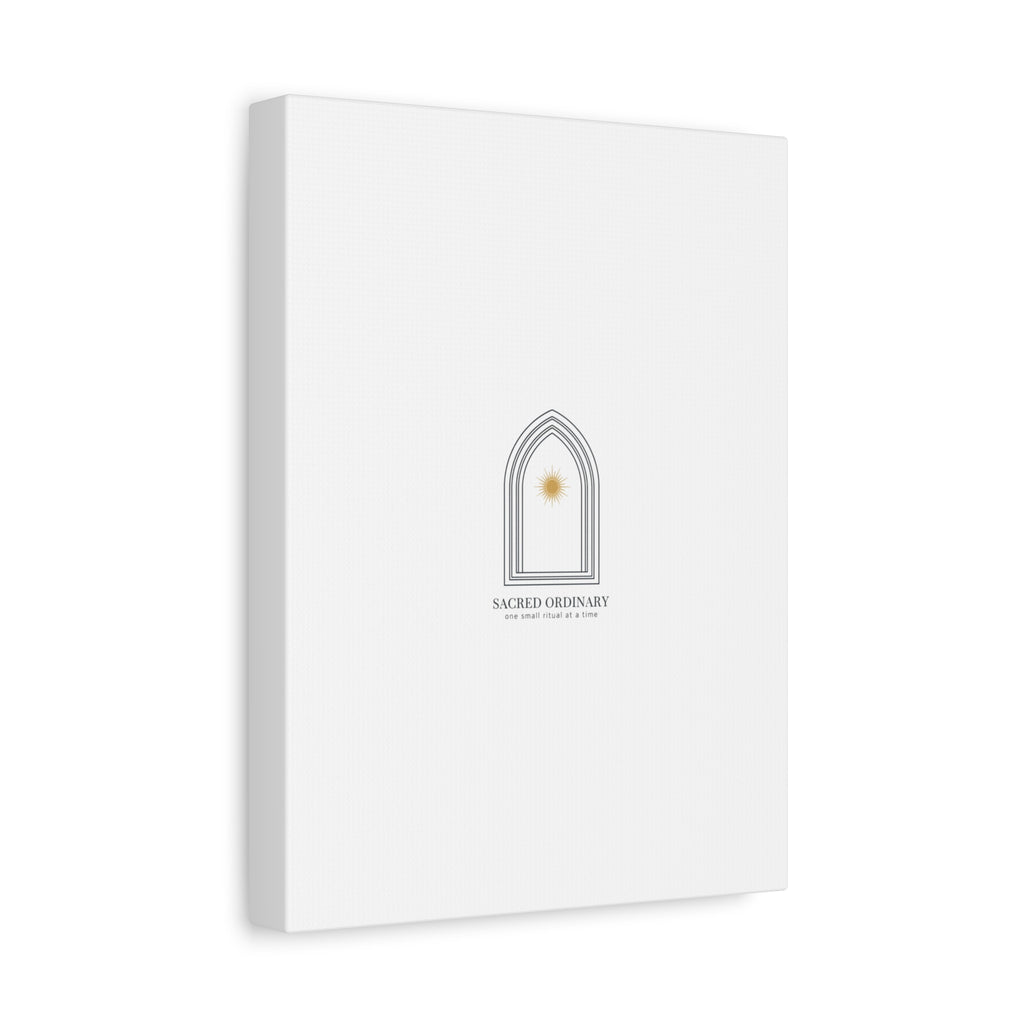 Sacred Ordinary Gothic Arch Canvas | Minimal Scripture Art, Quiet Luxury 36" x 36" 1.25"