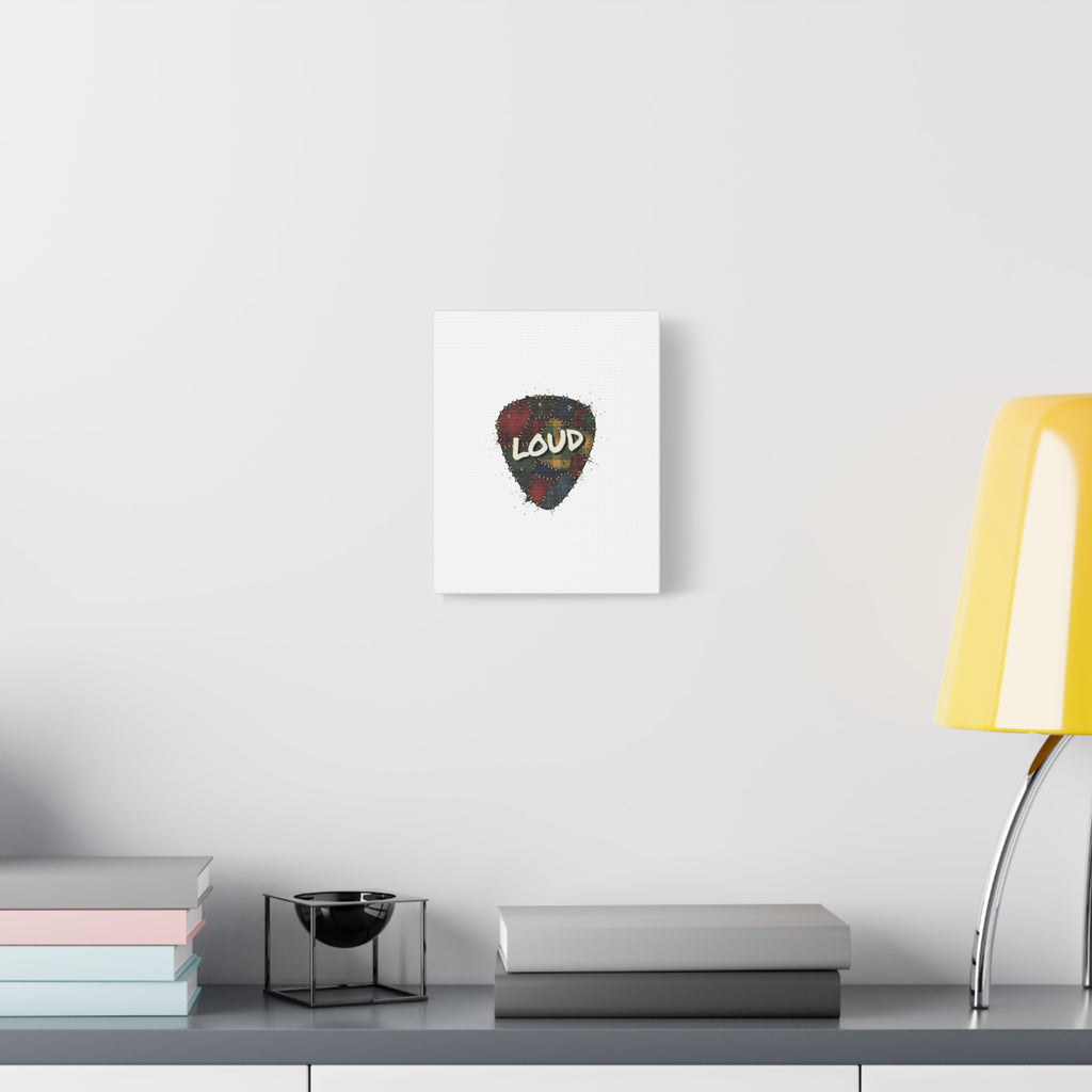 Plaid Patchwork Guitar Pick Canvas, Grunge Revival, 90s Rock Plaid Aesthetic 36" x 36" 1.25"