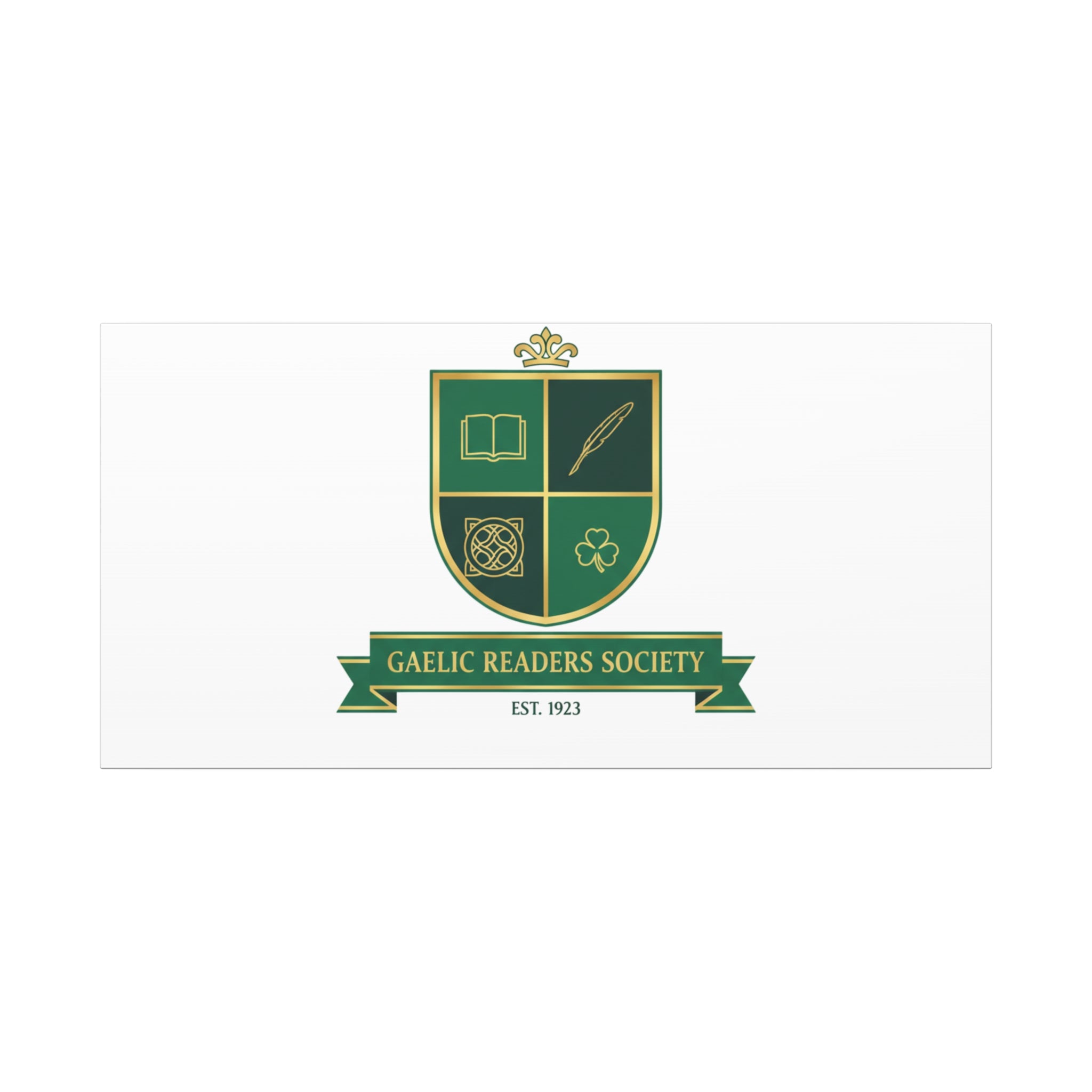 Gaelic Crest Shield Canvas | Celtic crest, Irish heritage logo 30" x 15" (Horizontal) 1.25"