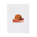 Desert Sunset Mesa Throw Blanket | Southwestern minimalist, adobe-inspired wall art