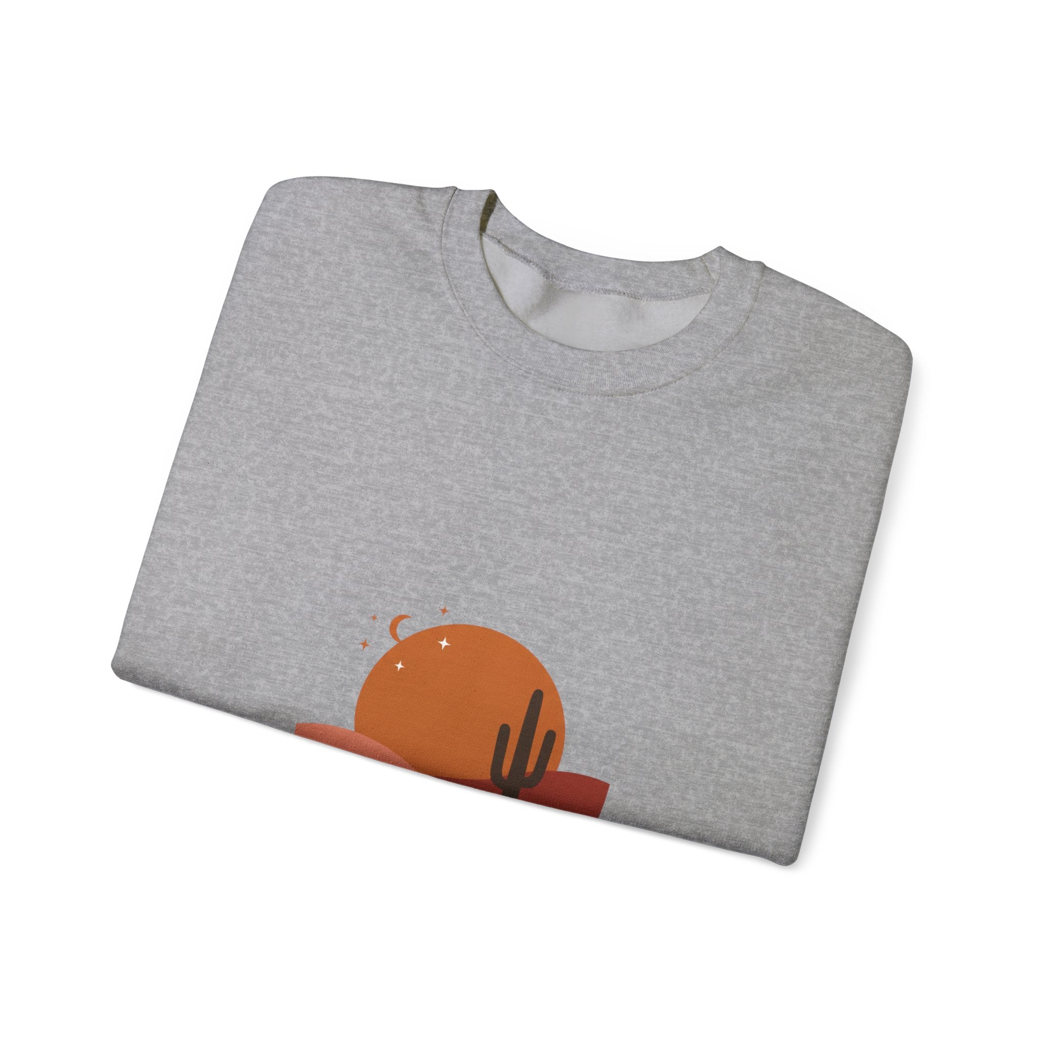 Desert Sunset Minimalist Mesa Sweatshirt | Southwestern adobe-inspired wall art vibe Navy