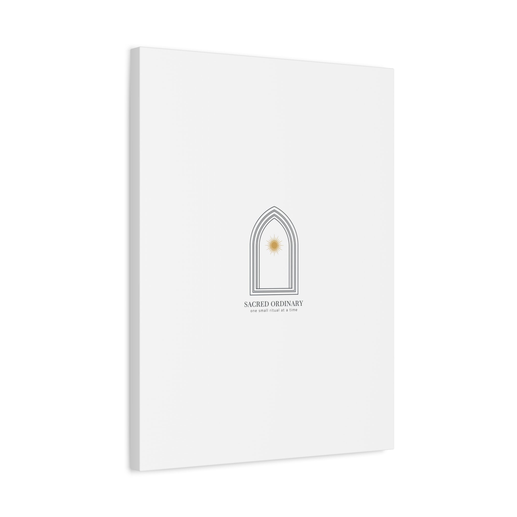 Sacred Ordinary Gothic Arch Canvas | Minimal Scripture Art, Quiet Luxury