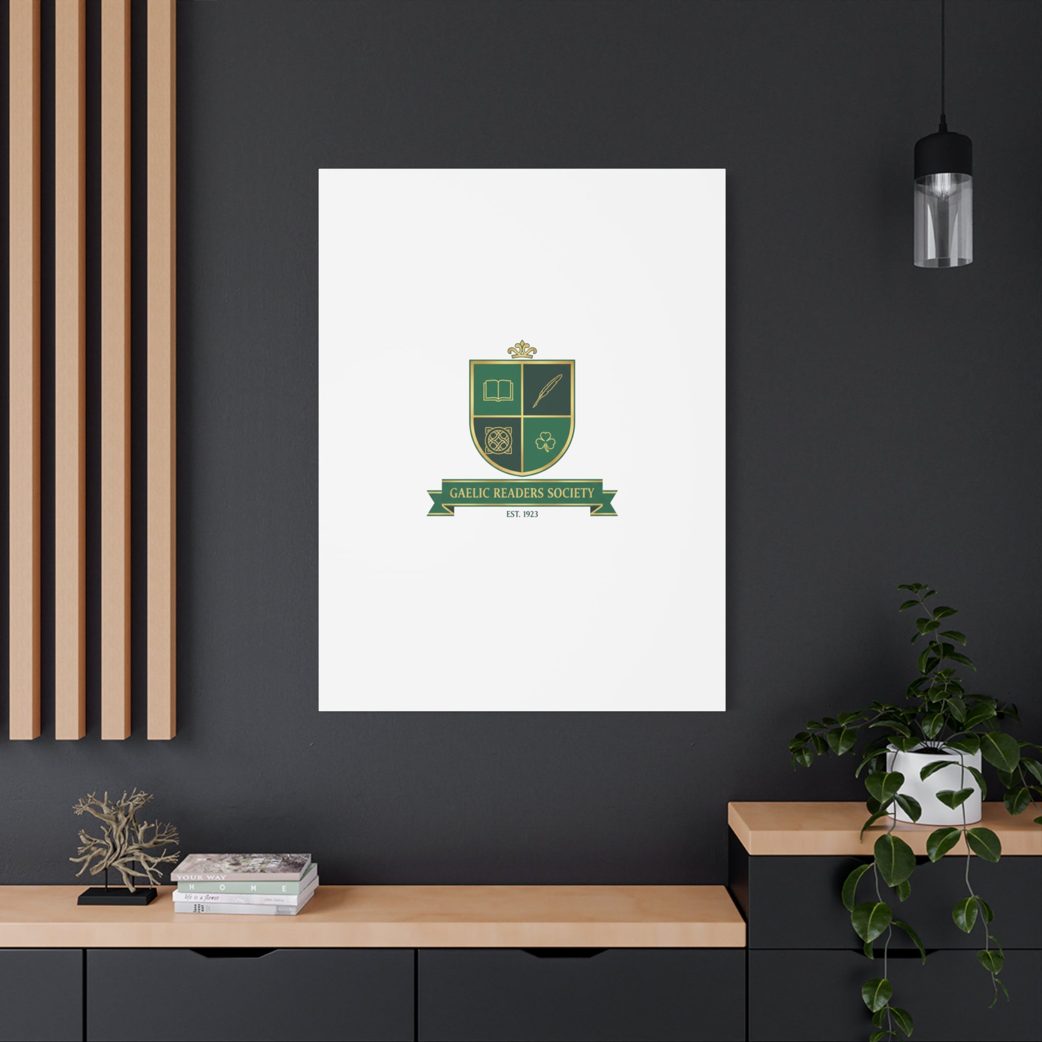 Gaelic Crest Shield Canvas | Celtic crest, Irish heritage logo 36" x 36" 1.25"