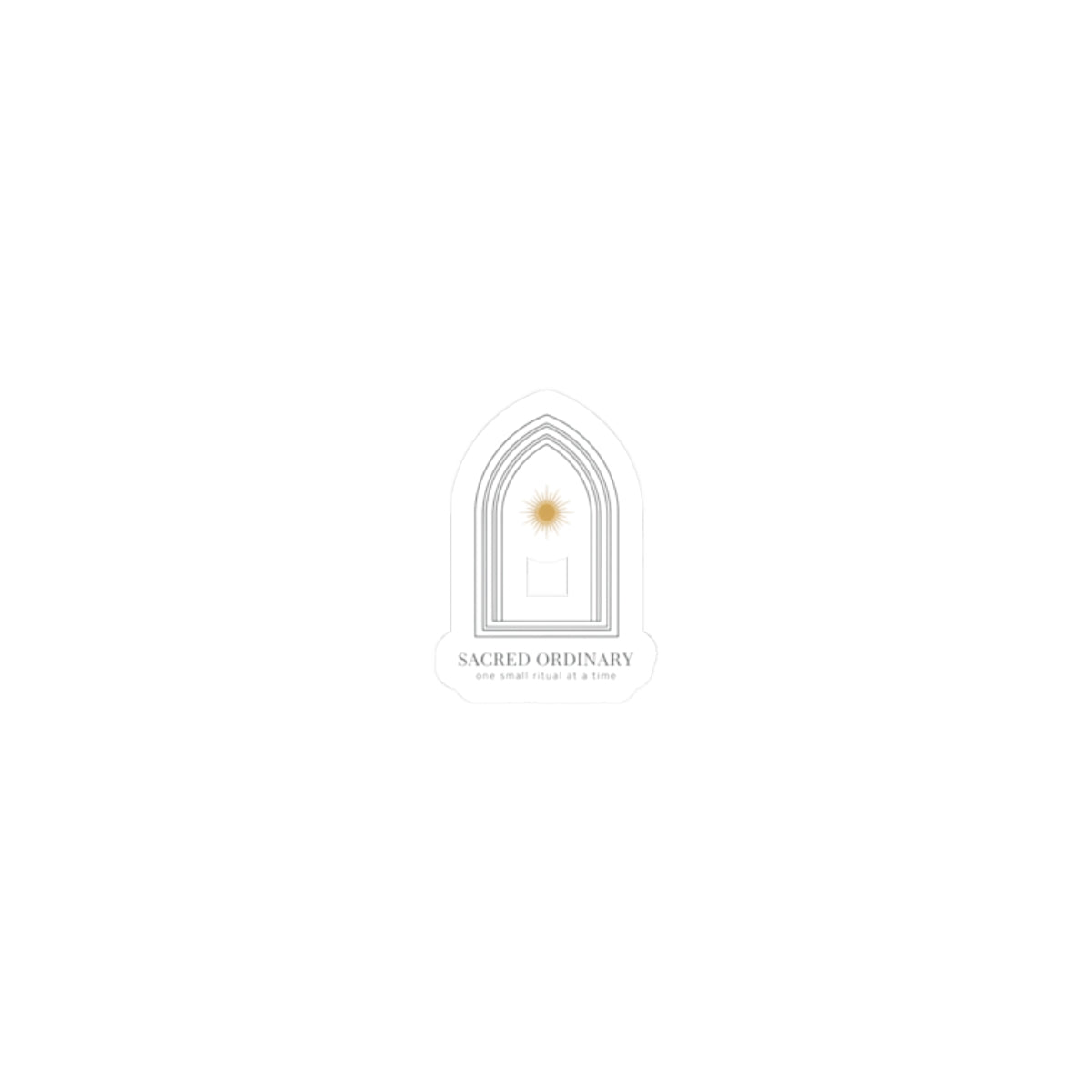 Gothic Arch Minimalist Sticker | Monastic Minimalism, Quiet Luxury