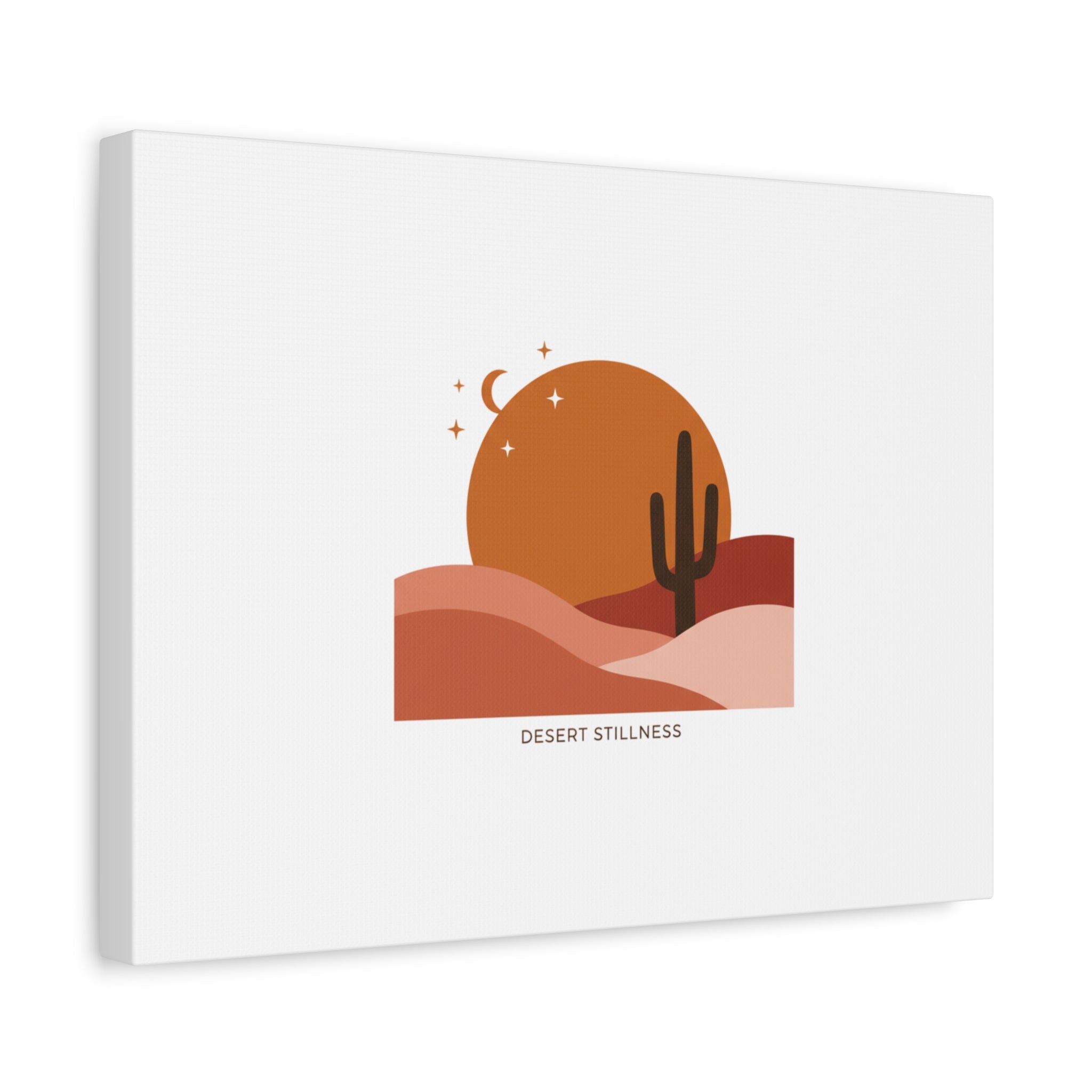 Desert Stillness Canvas, Desert Sunset Minimalist Mesa | Southwestern Art Print