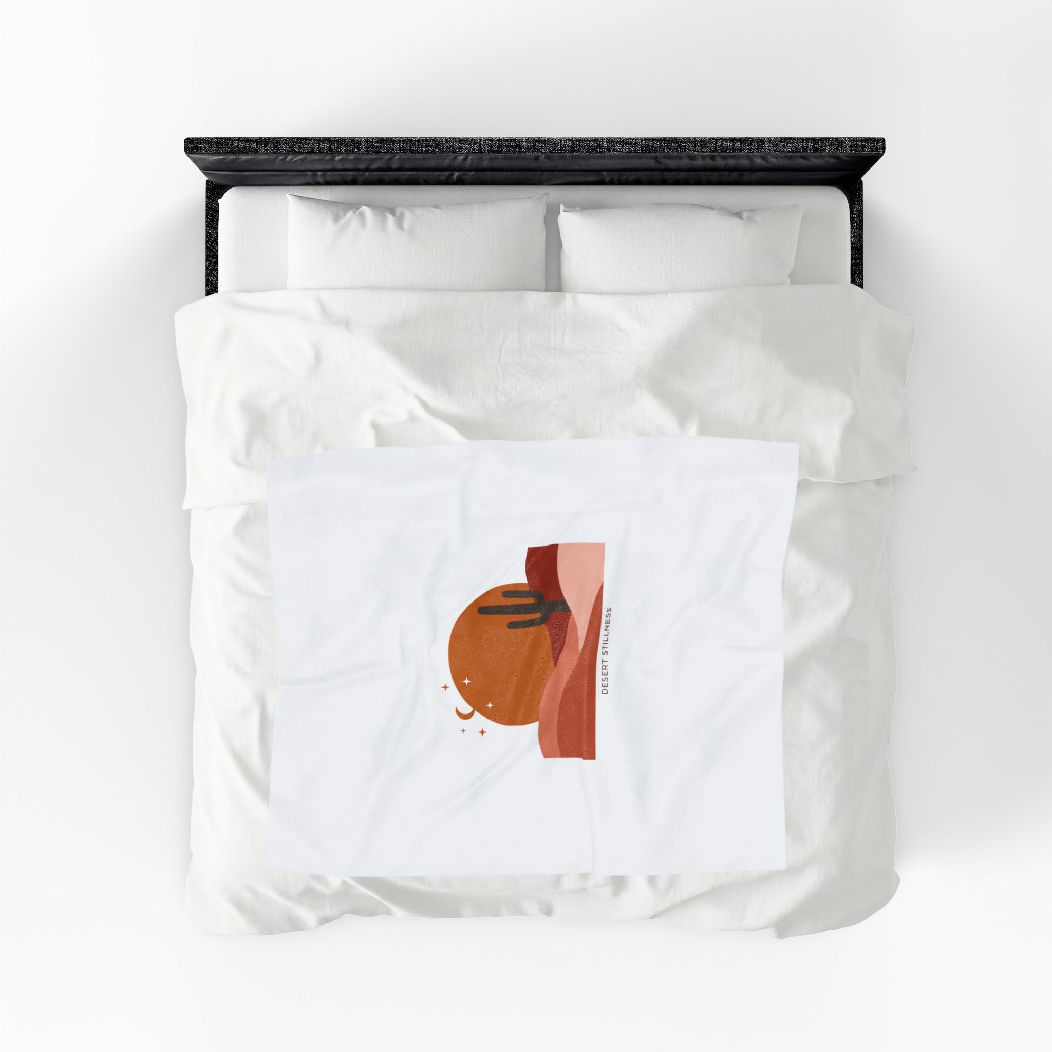 Desert Sunset Mesa Throw Blanket | Southwestern minimalist, adobe-inspired wall art