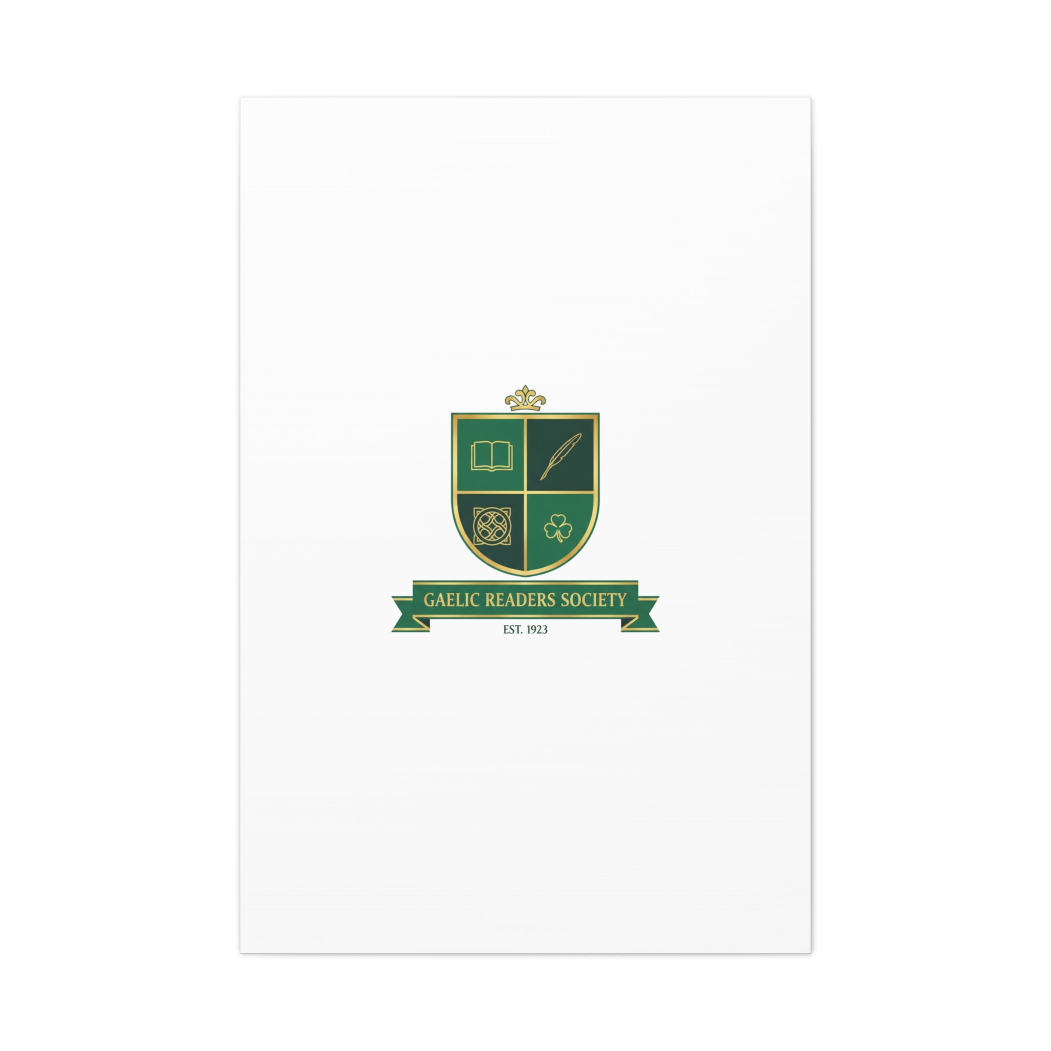 Gaelic Crest Shield Canvas | Celtic crest, Irish heritage logo 32″ x 48″ (Vertical) 1.25"