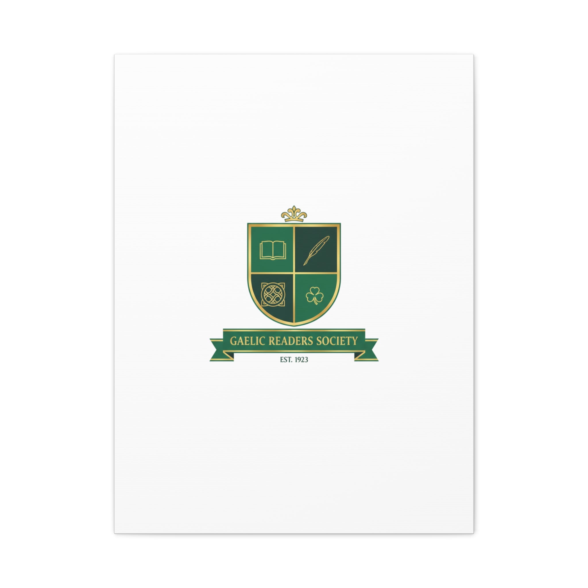 Gaelic Crest Shield Canvas | Celtic crest, Irish heritage logo 24" x 32" (Vertical) 1.25"