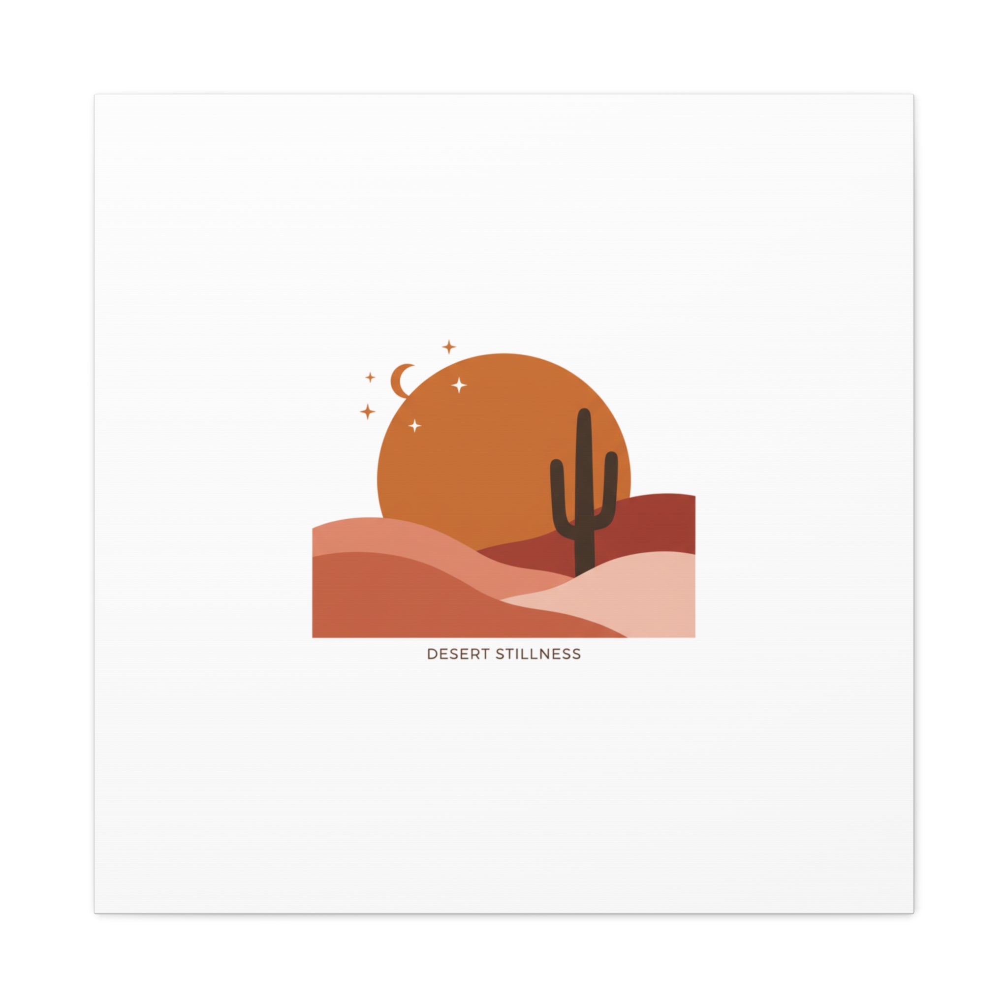 Desert Stillness Canvas, Desert Sunset Minimalist Mesa | Southwestern Art Print 32" x 32" 1.25"