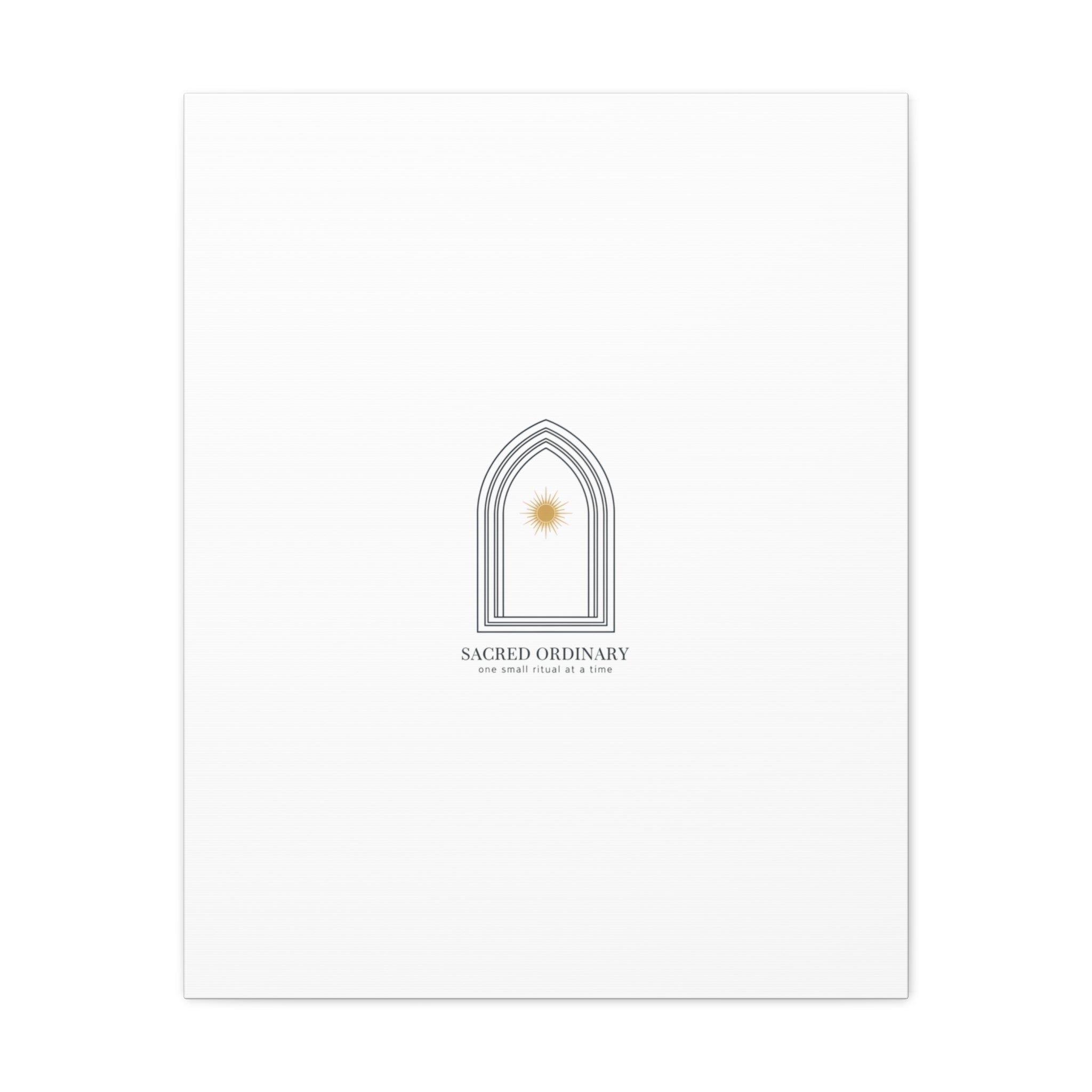 Sacred Ordinary Gothic Arch Canvas | Minimal Scripture Art, Quiet Luxury 24" x 30" (Vertical) 1.25"