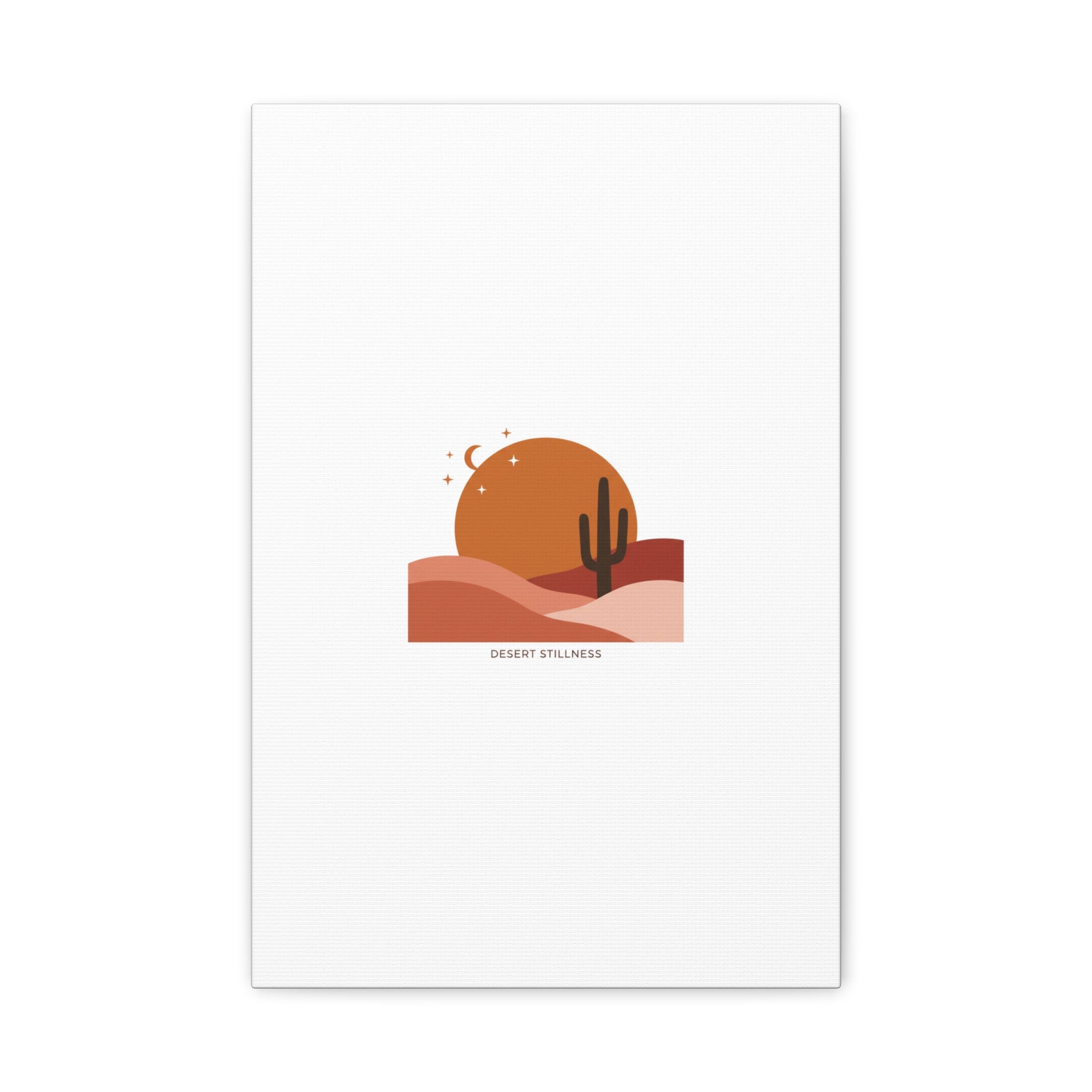 Desert Stillness Canvas, Desert Sunset Minimalist Mesa | Southwestern Art Print 12″ x 18″ (Vertical) 1.25"