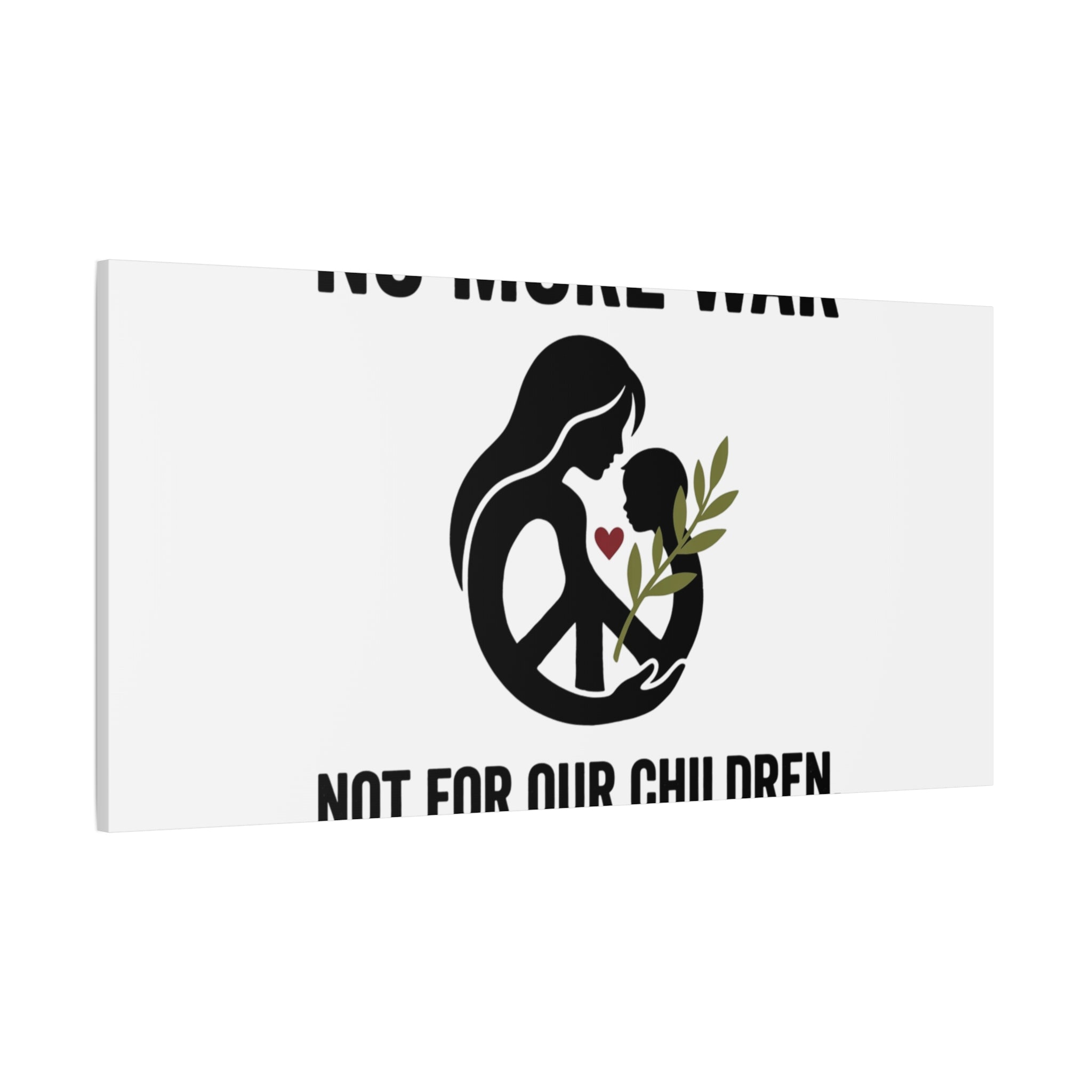 No More War Canvas, Anti-War Peace Protest Wall Art | Solidarity Ceasefire. 36" x 36" 1.25"