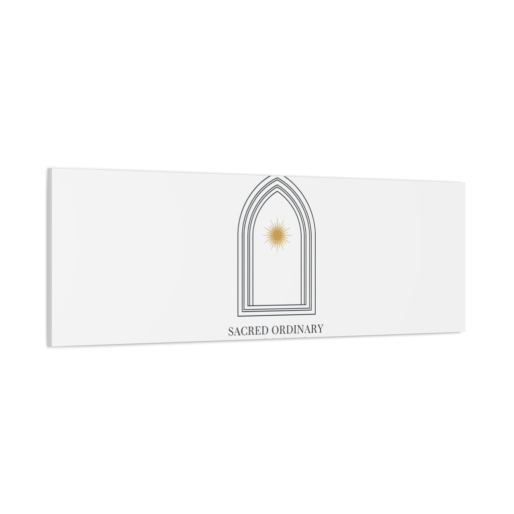 Sacred Ordinary Gothic Arch Canvas | Minimal Scripture Art, Quiet Luxury