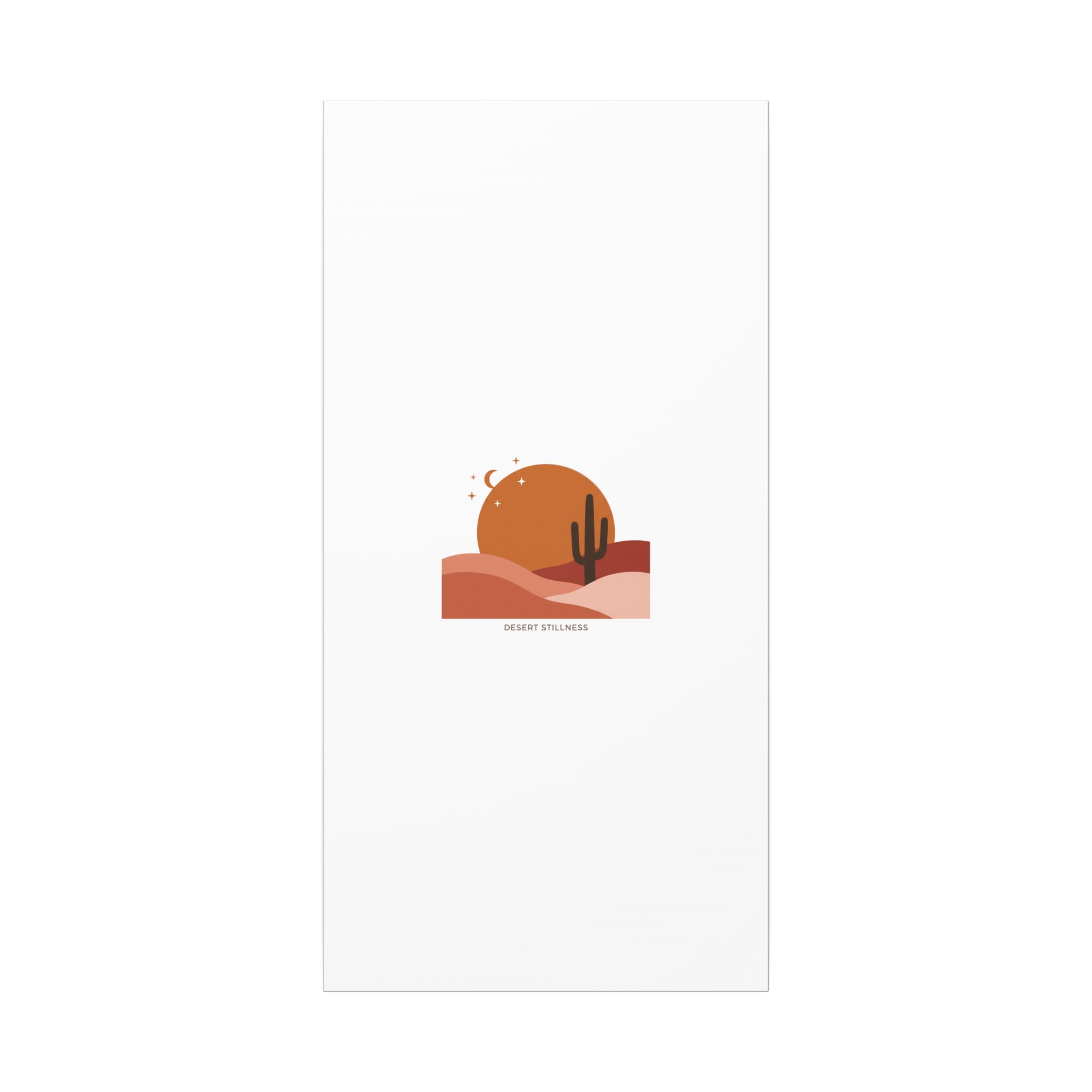 Desert Stillness Canvas, Desert Sunset Minimalist Mesa | Southwestern Art Print 15" x 30" (Vertical) 1.25"