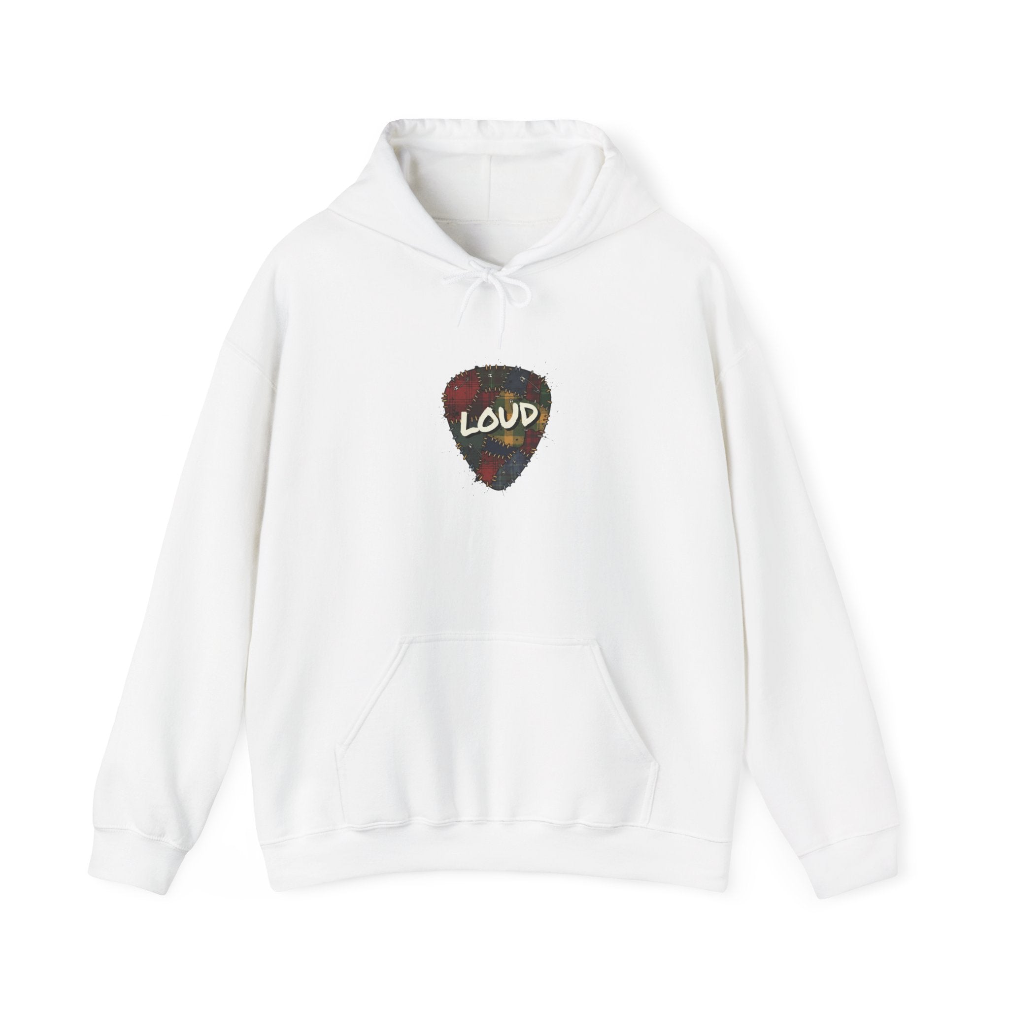 Loud Guitar Pick Hoodie | grunge revival, flannel aesthetic White
