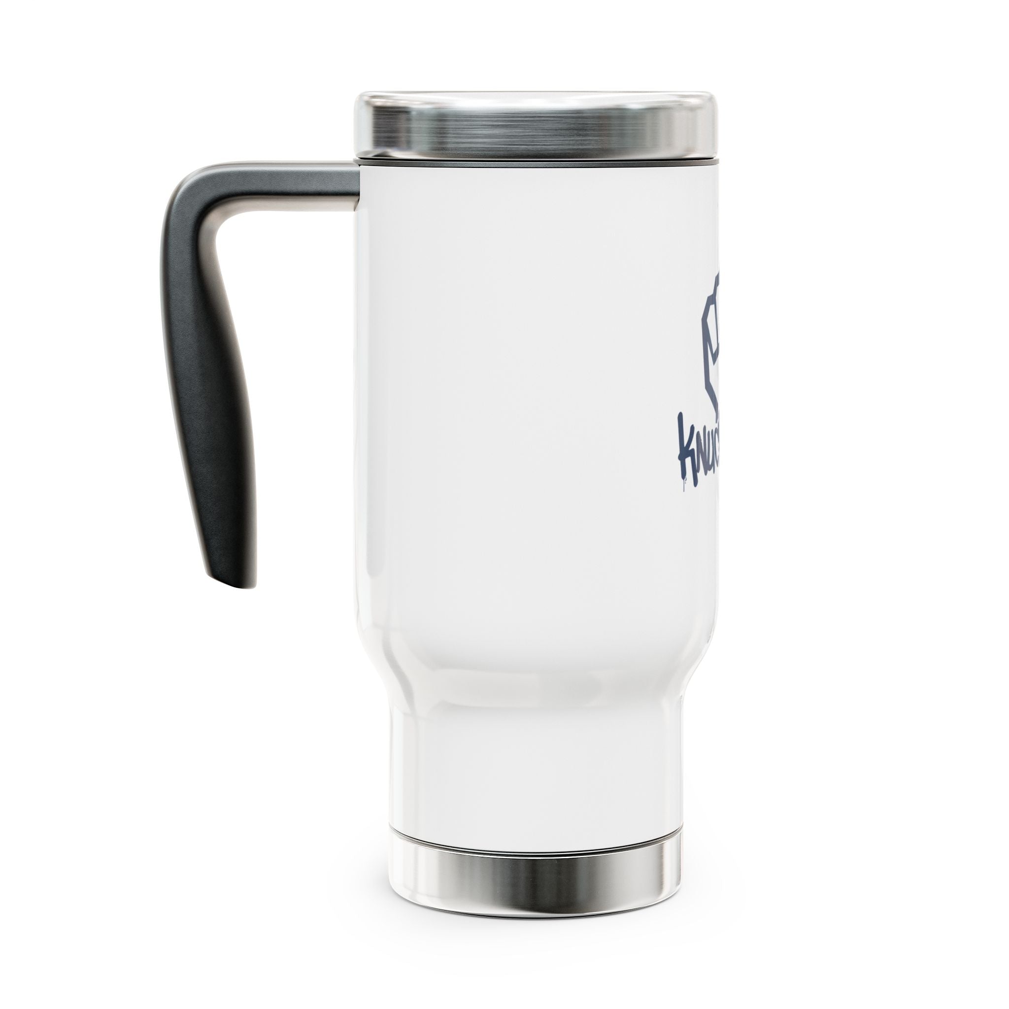 Travel Mug — 'Knucklehead' Fist Logo 14oz Stainless Steel Travel Mug with Handle 14oz