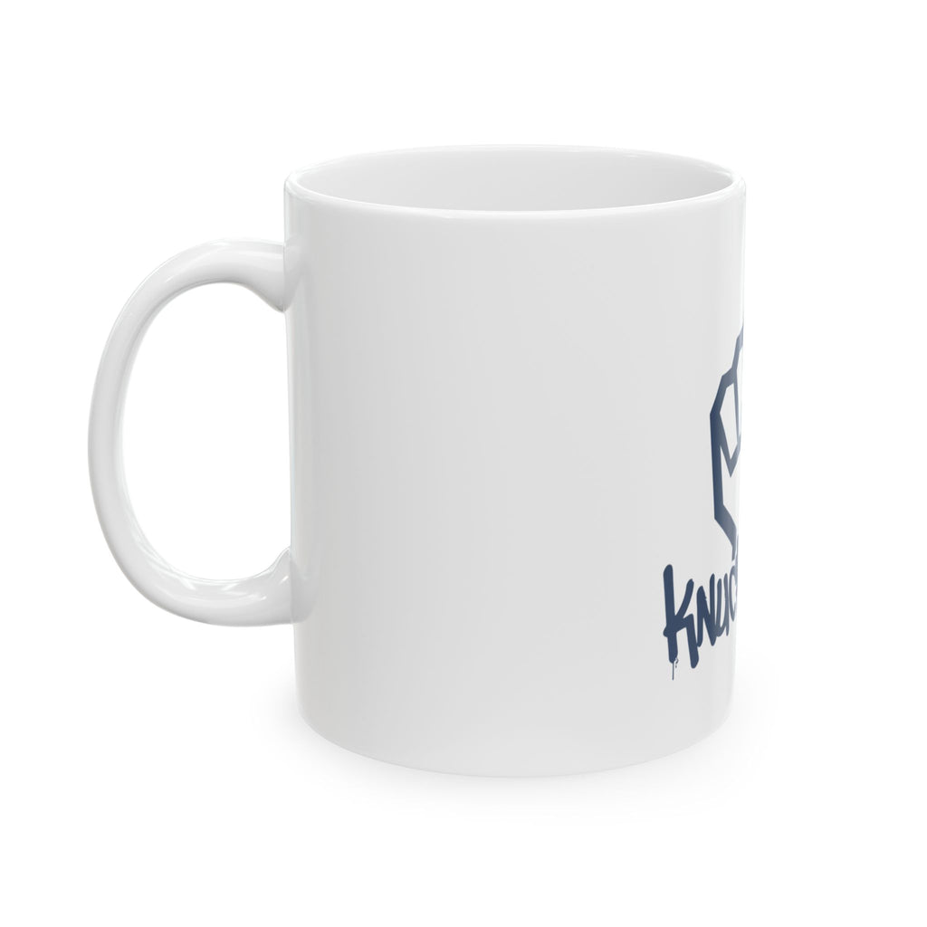 Knucklehead Fist Ceramic Mug — Funny Graphic Coffee Cup (11oz, 15oz) 11oz