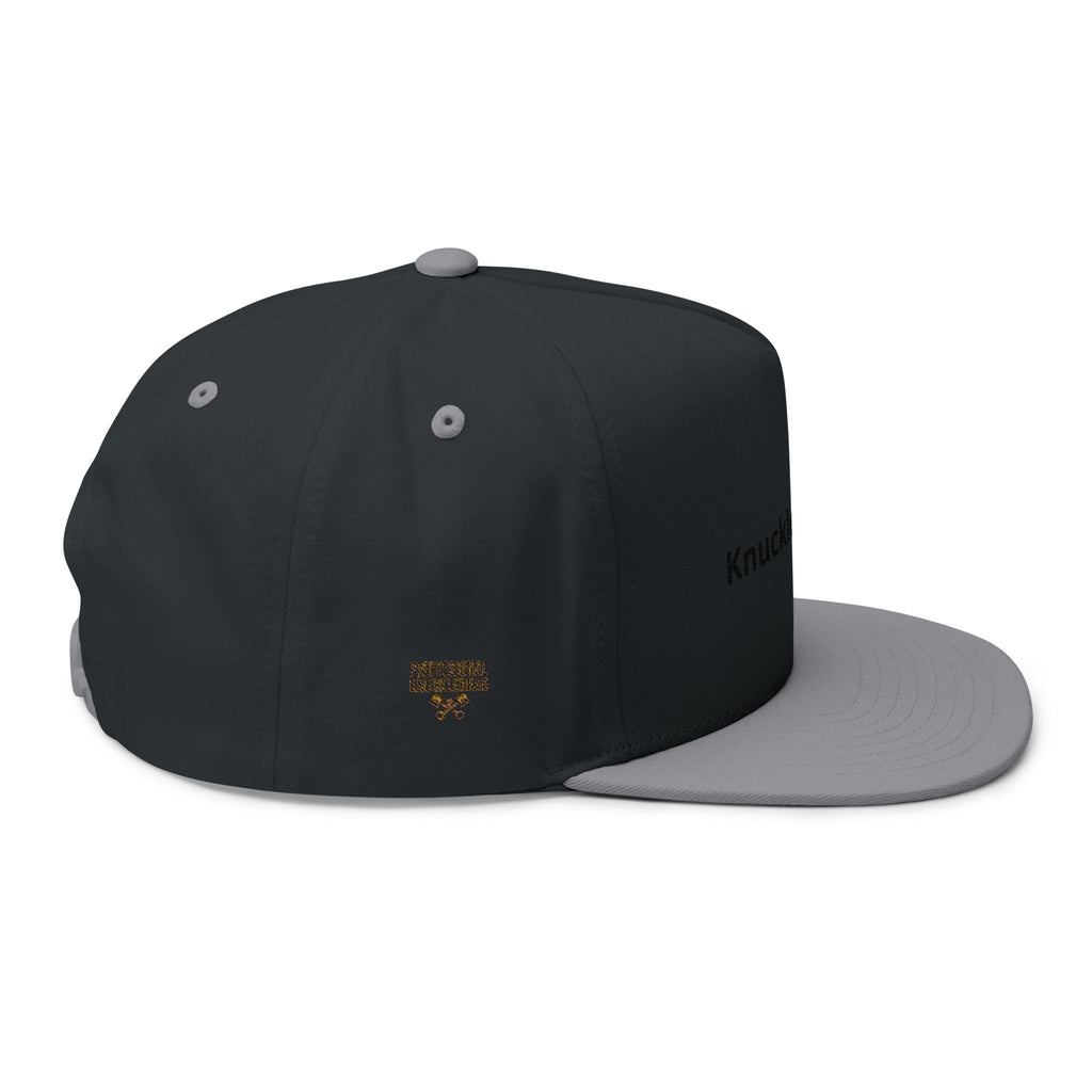Embroidered Gold Eagle Flat Bill Cap