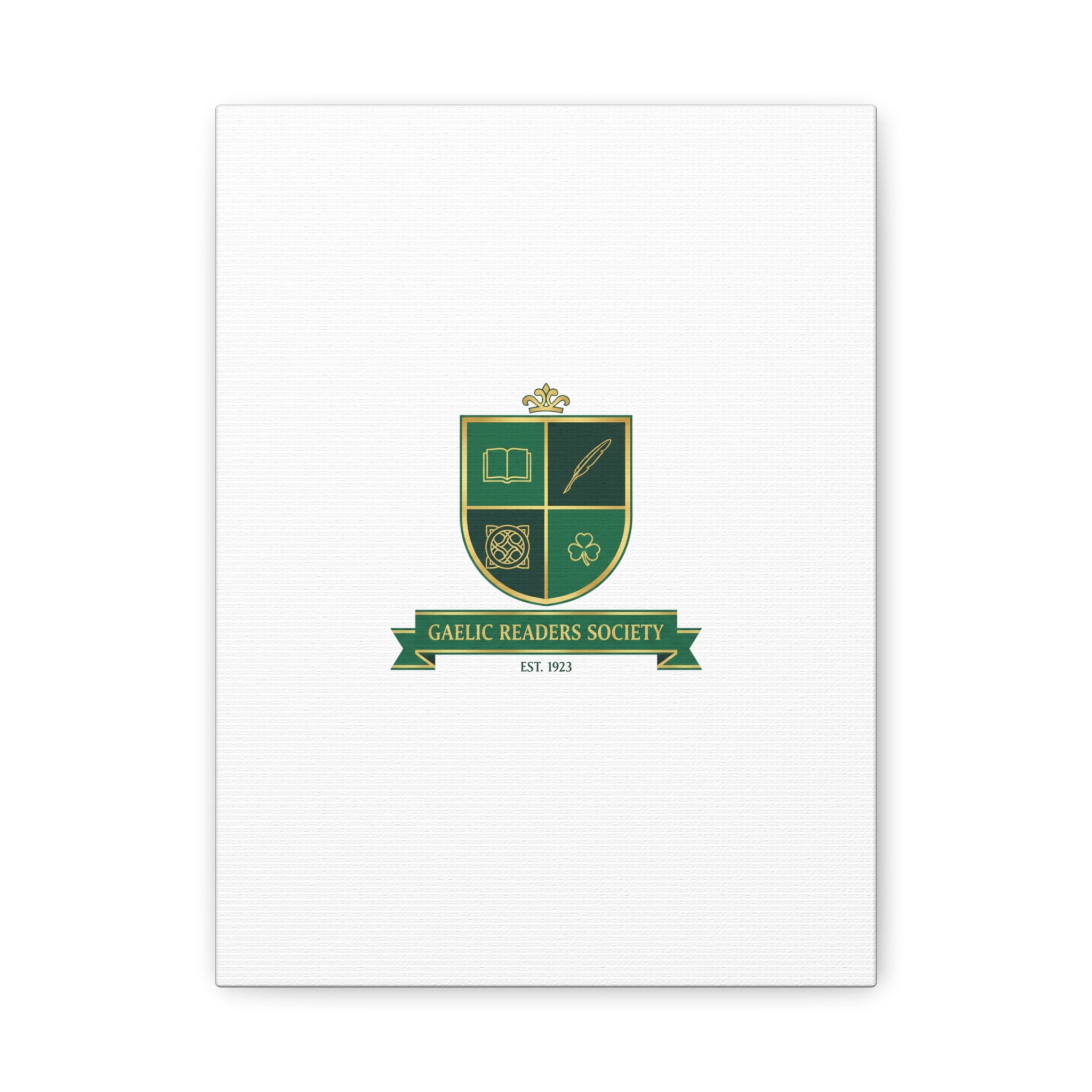Gaelic Crest Shield Canvas | Celtic crest, Irish heritage logo 9" x 12" (Vertical) 1.25"