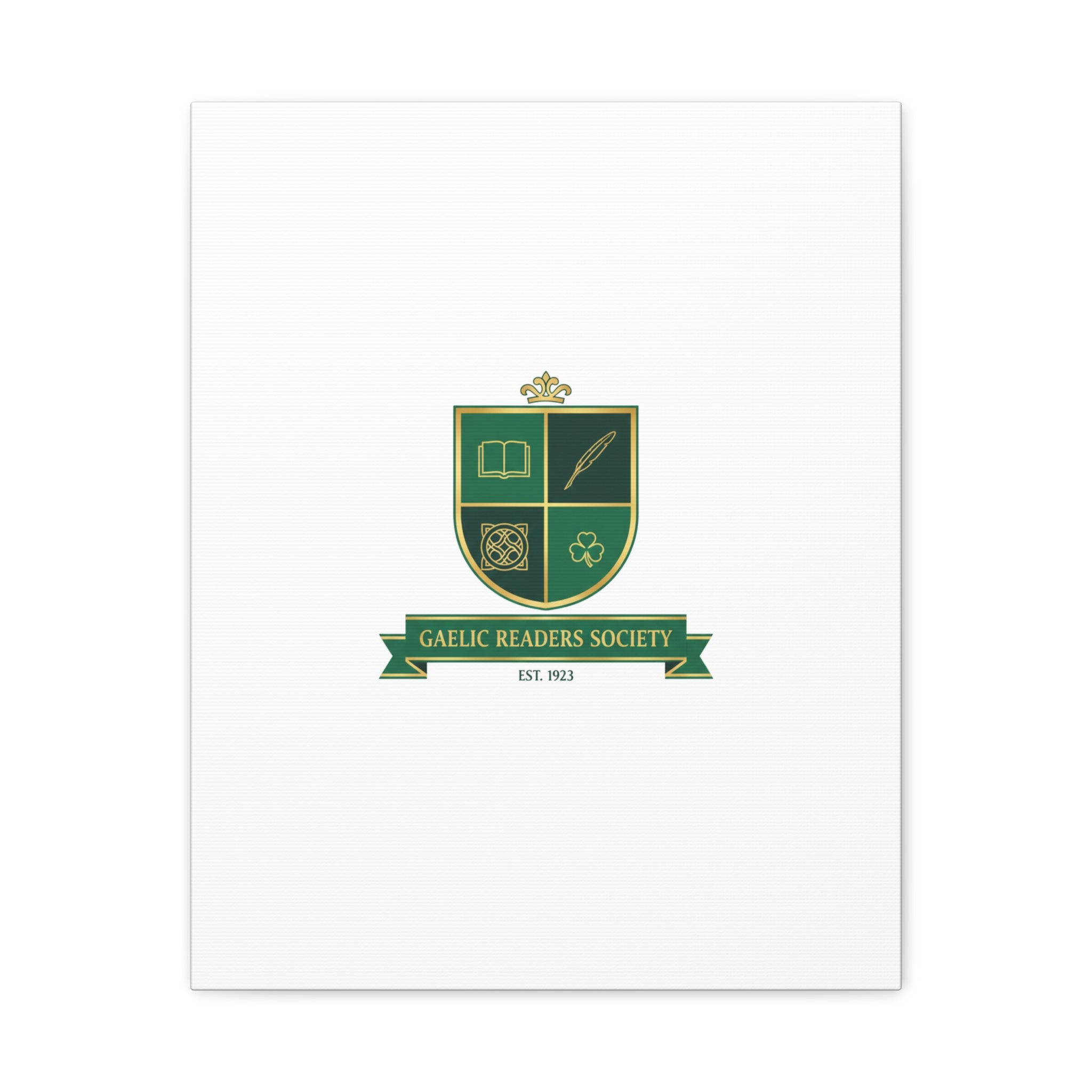 Gaelic Crest Shield Canvas | Celtic crest, Irish heritage logo 16" x 20" (Vertical) 1.25"