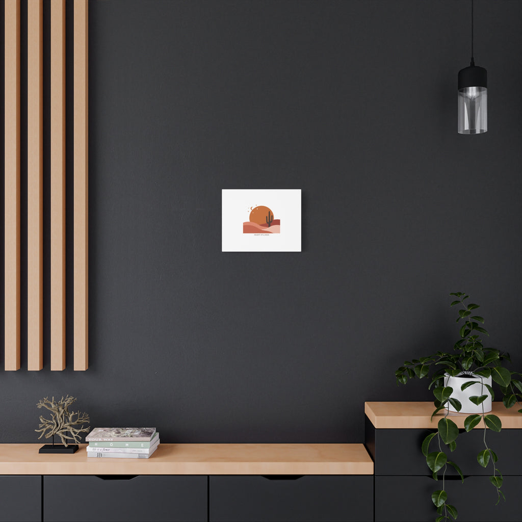 Desert Stillness Canvas, Desert Sunset Minimalist Mesa | Southwestern Art Print