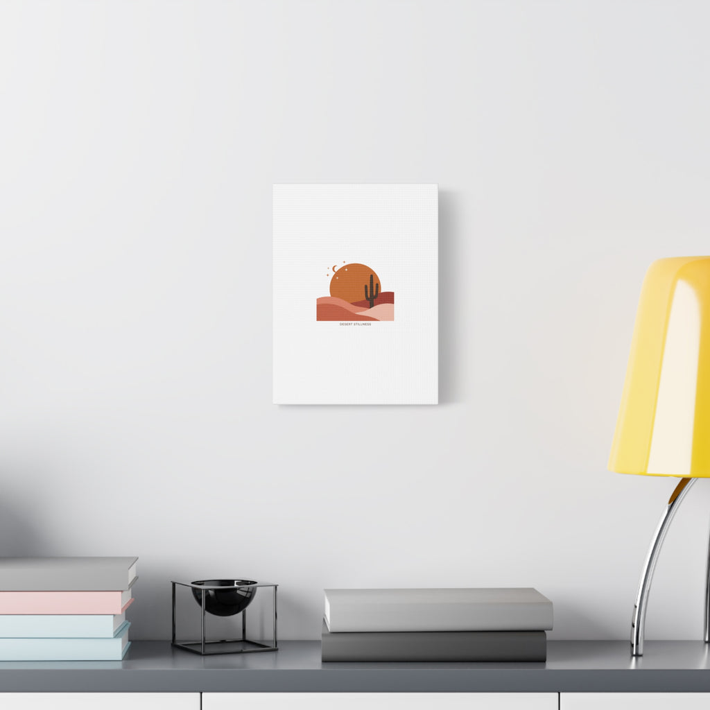 Desert Stillness Canvas, Desert Sunset Minimalist Mesa | Southwestern Art Print