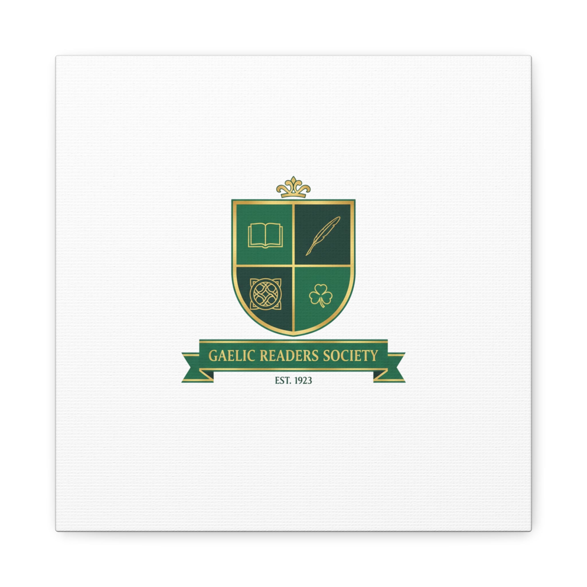 Gaelic Crest Shield Canvas | Celtic crest, Irish heritage logo 12″ x 12″ 1.25"