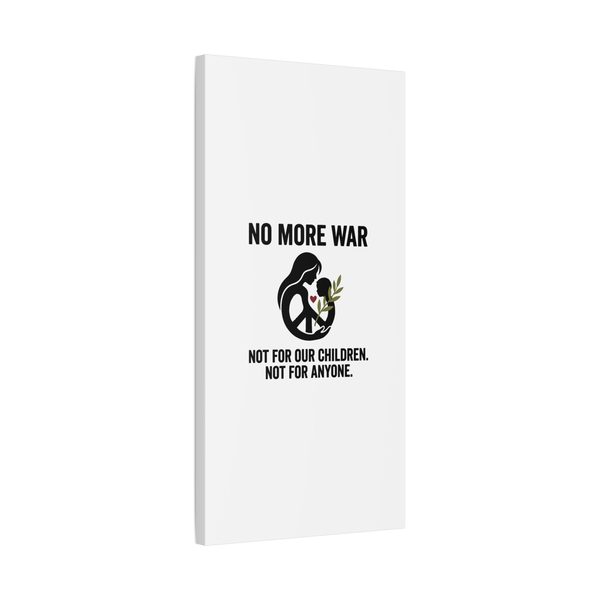 No More War Canvas, Anti-War Peace Protest Wall Art | Solidarity Ceasefire. 36" x 36" 1.25"