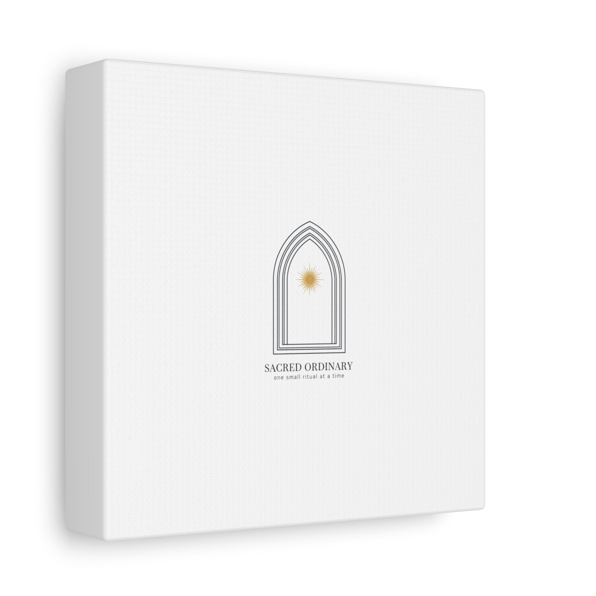 Sacred Ordinary Gothic Arch Canvas | Minimal Scripture Art, Quiet Luxury