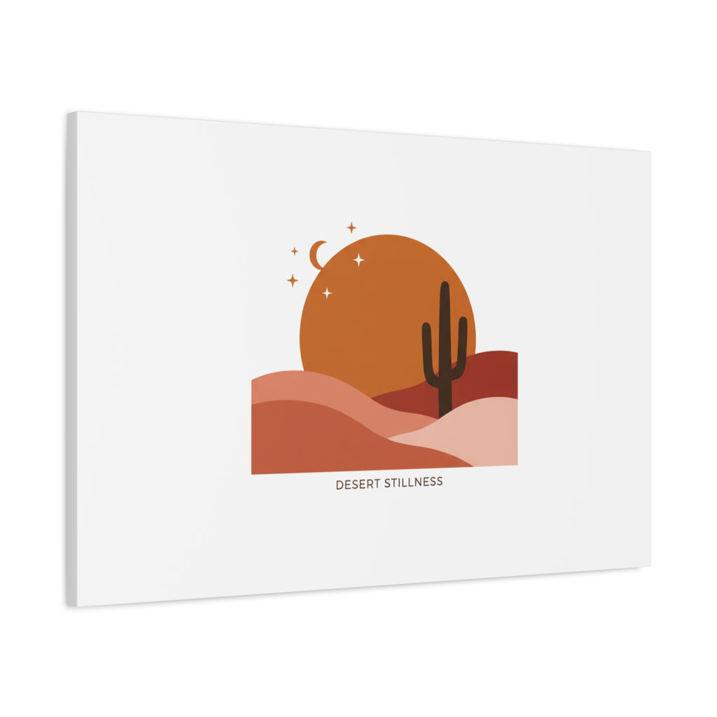 Desert Stillness Canvas, Desert Sunset Minimalist Mesa | Southwestern Art Print