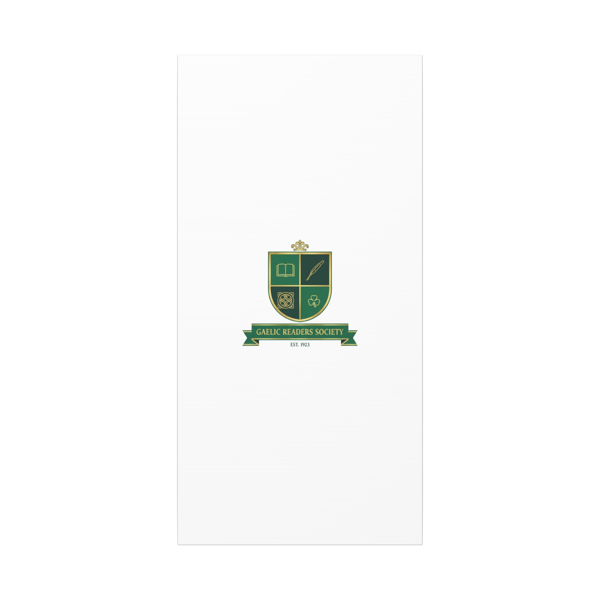 Gaelic Crest Shield Canvas | Celtic crest, Irish heritage logo 20" x 40" (Vertical) 1.25"