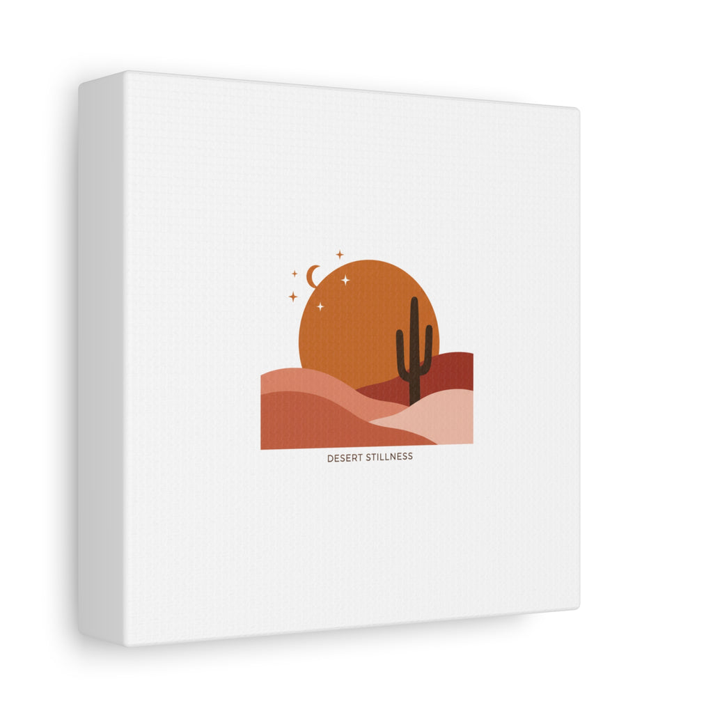 Desert Stillness Canvas, Desert Sunset Minimalist Mesa | Southwestern Art Print