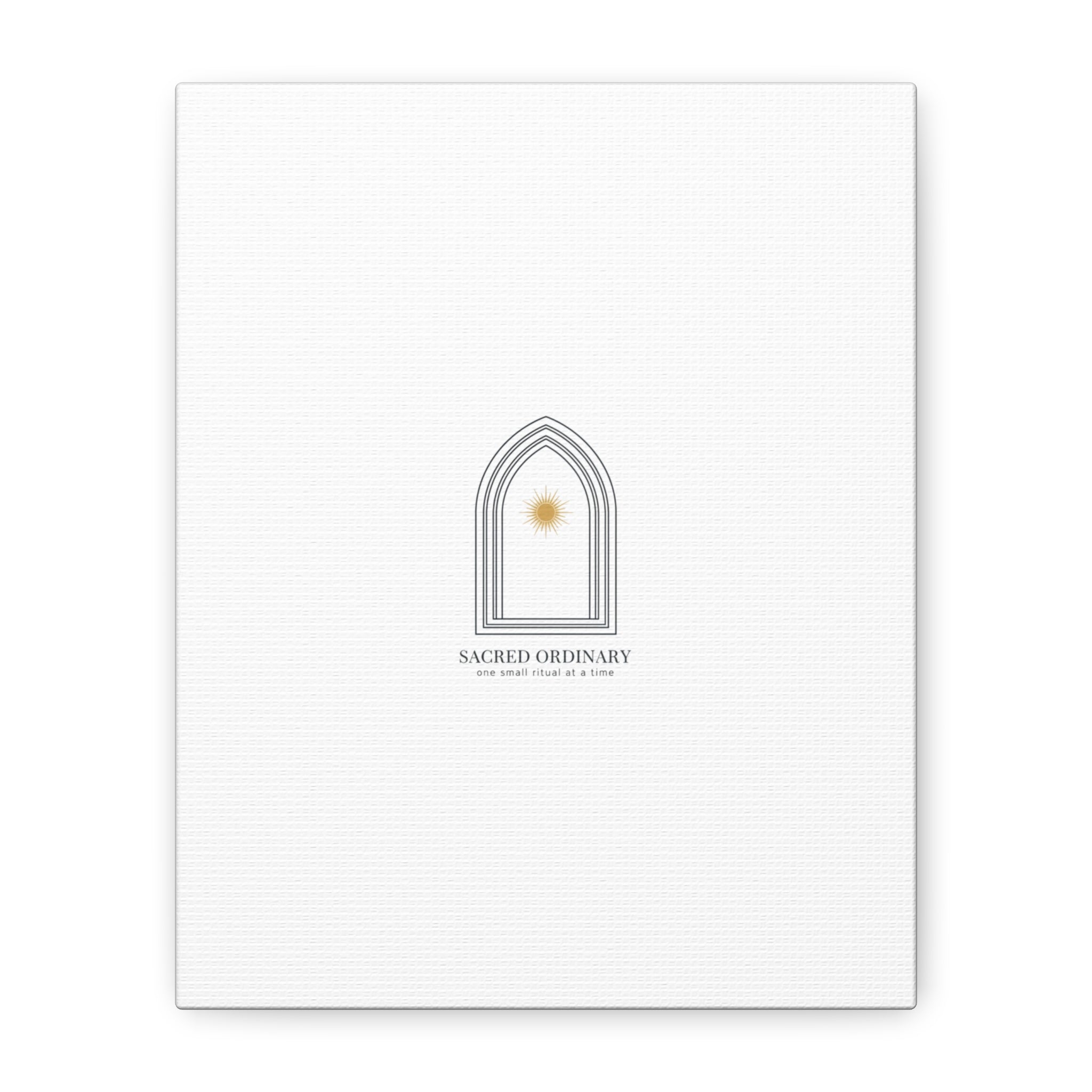 Sacred Ordinary Gothic Arch Canvas | Minimal Scripture Art, Quiet Luxury 8" x 10" (Vertical) 1.25"