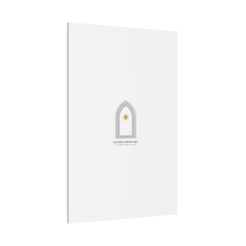 Sacred Ordinary Gothic Arch Canvas | Minimal Scripture Art, Quiet Luxury