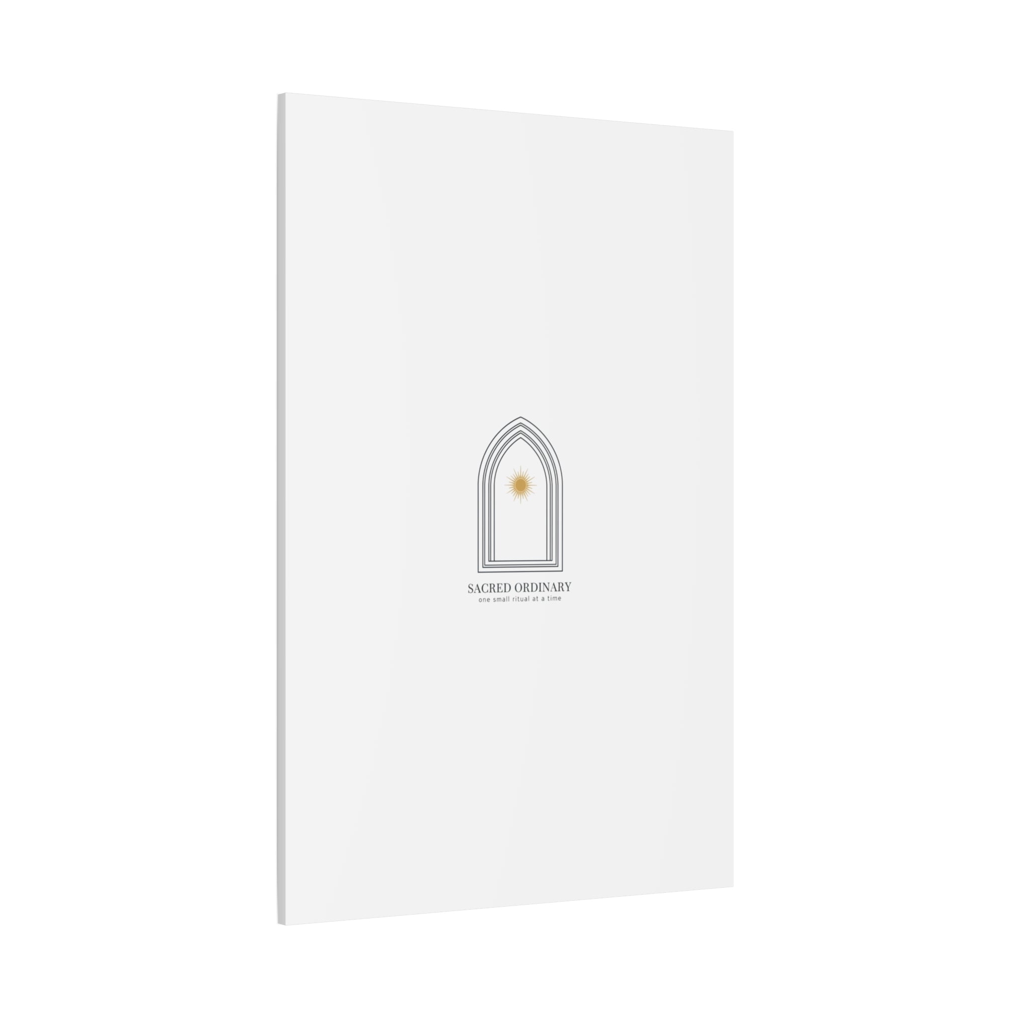 Sacred Ordinary Gothic Arch Canvas | Minimal Scripture Art, Quiet Luxury