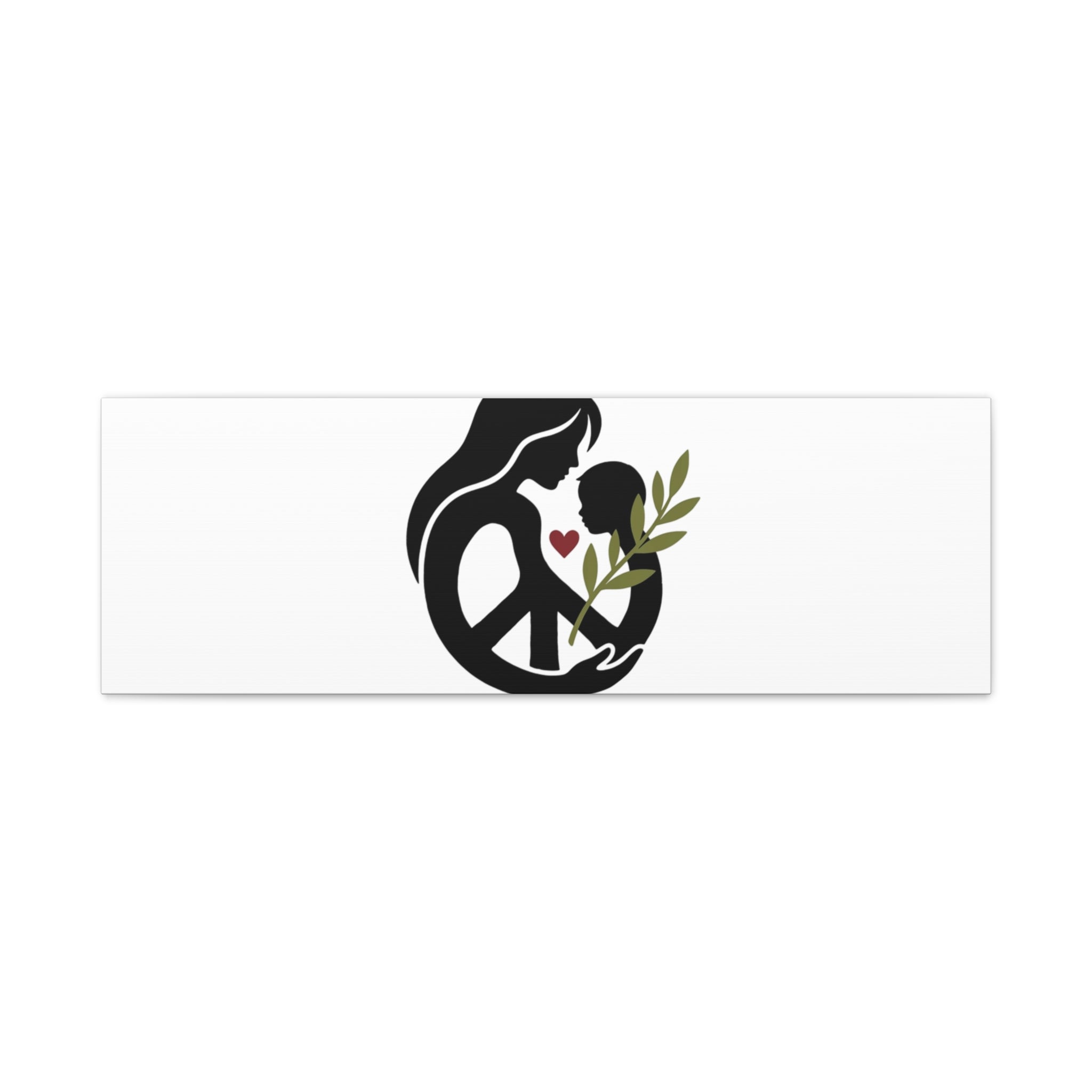 No More War Canvas, Anti-War Peace Protest Wall Art | Solidarity Ceasefire. 36" x 12" (Horizontal) 1.25"