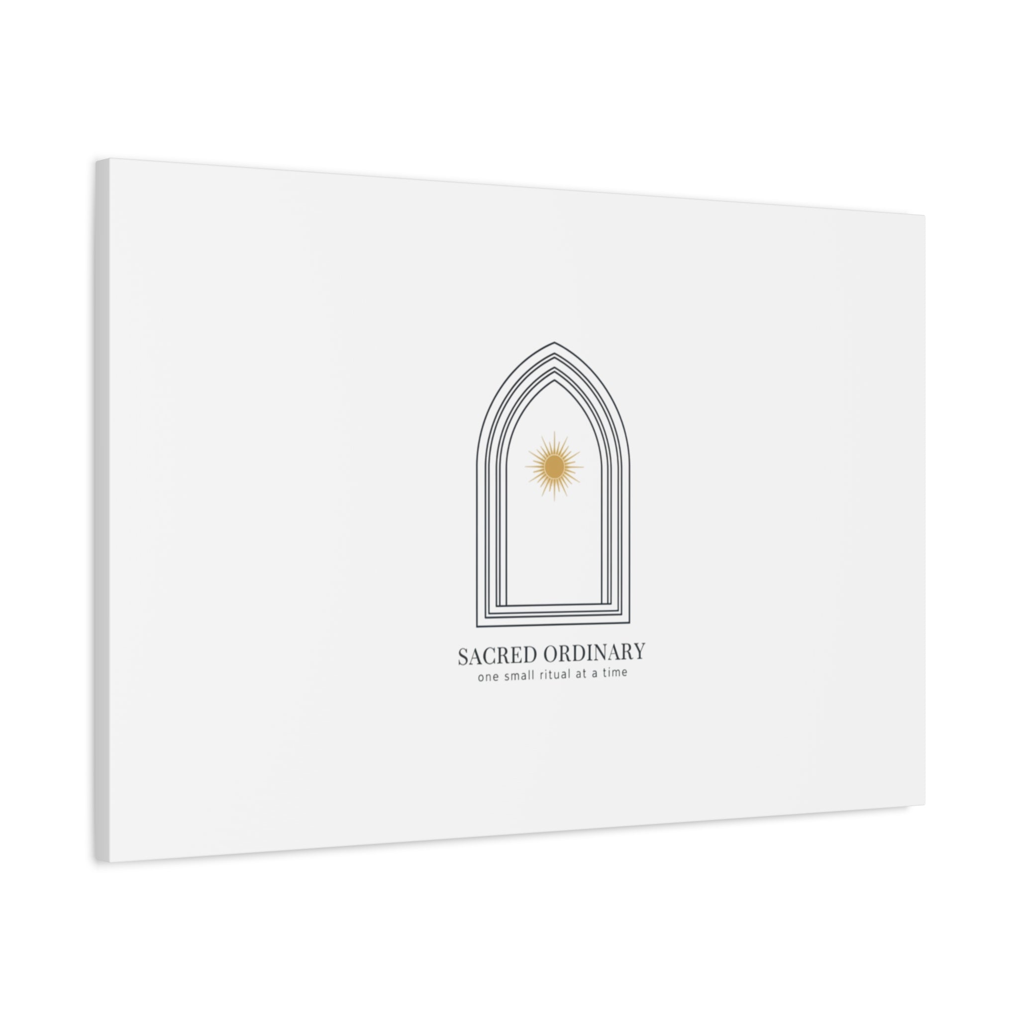 Sacred Ordinary Gothic Arch Canvas | Minimal Scripture Art, Quiet Luxury