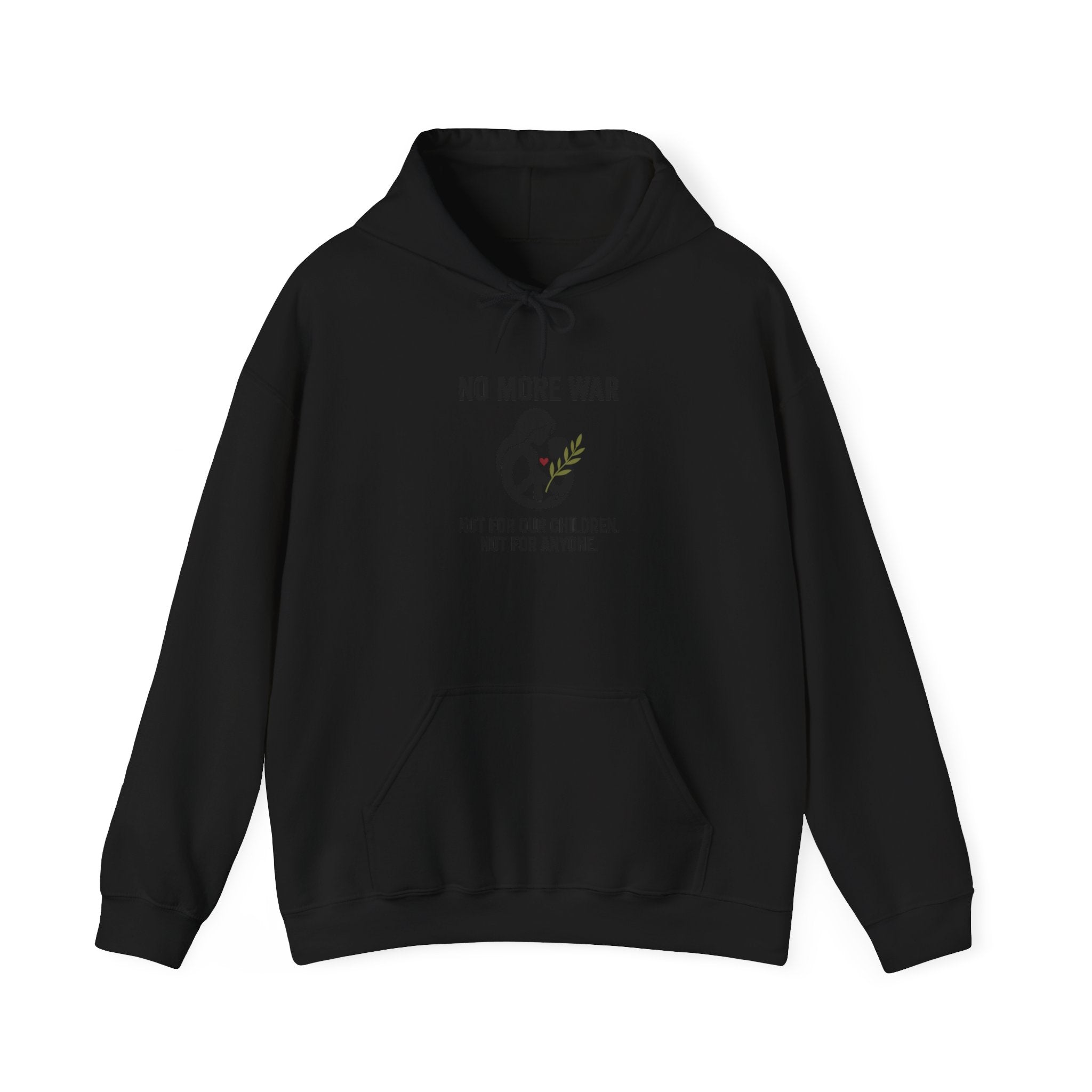 No More War Hoodie | anti-war, peace, ceasefire, solidarity. Black