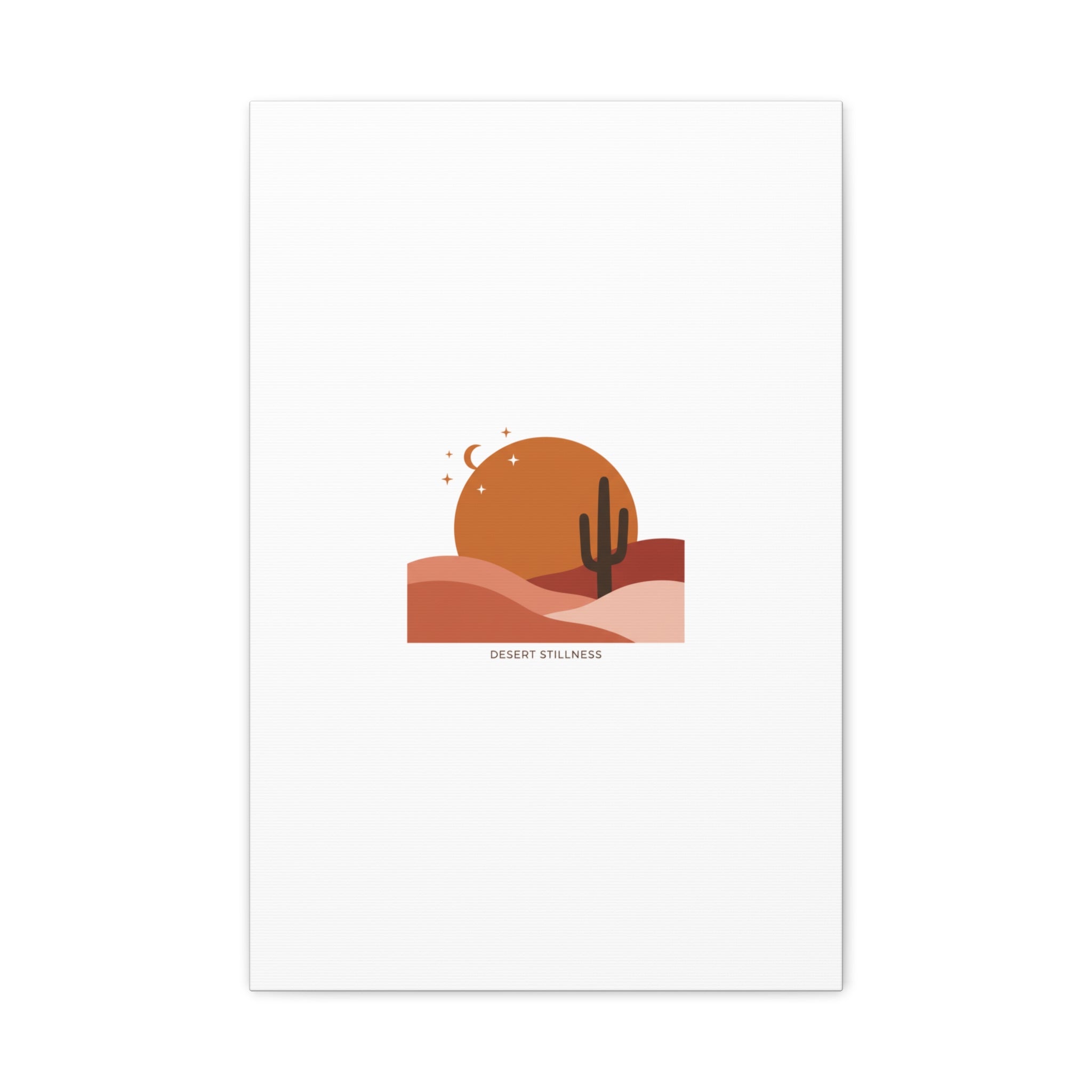 Desert Stillness Canvas, Desert Sunset Minimalist Mesa | Southwestern Art Print 16″ x 24″ (Vertical) 1.25"