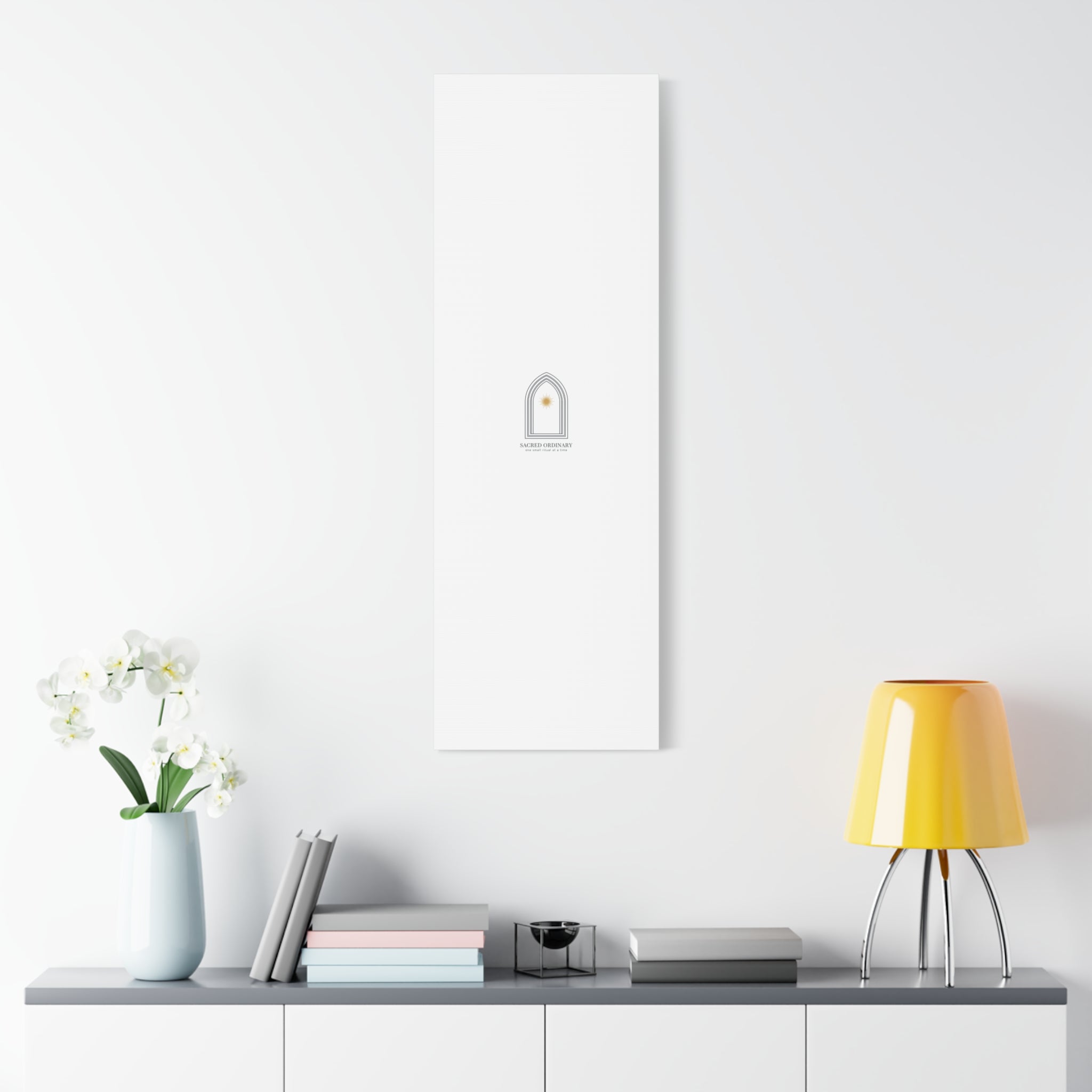 Sacred Ordinary Gothic Arch Canvas | Minimal Scripture Art, Quiet Luxury 36" x 36" 1.25"