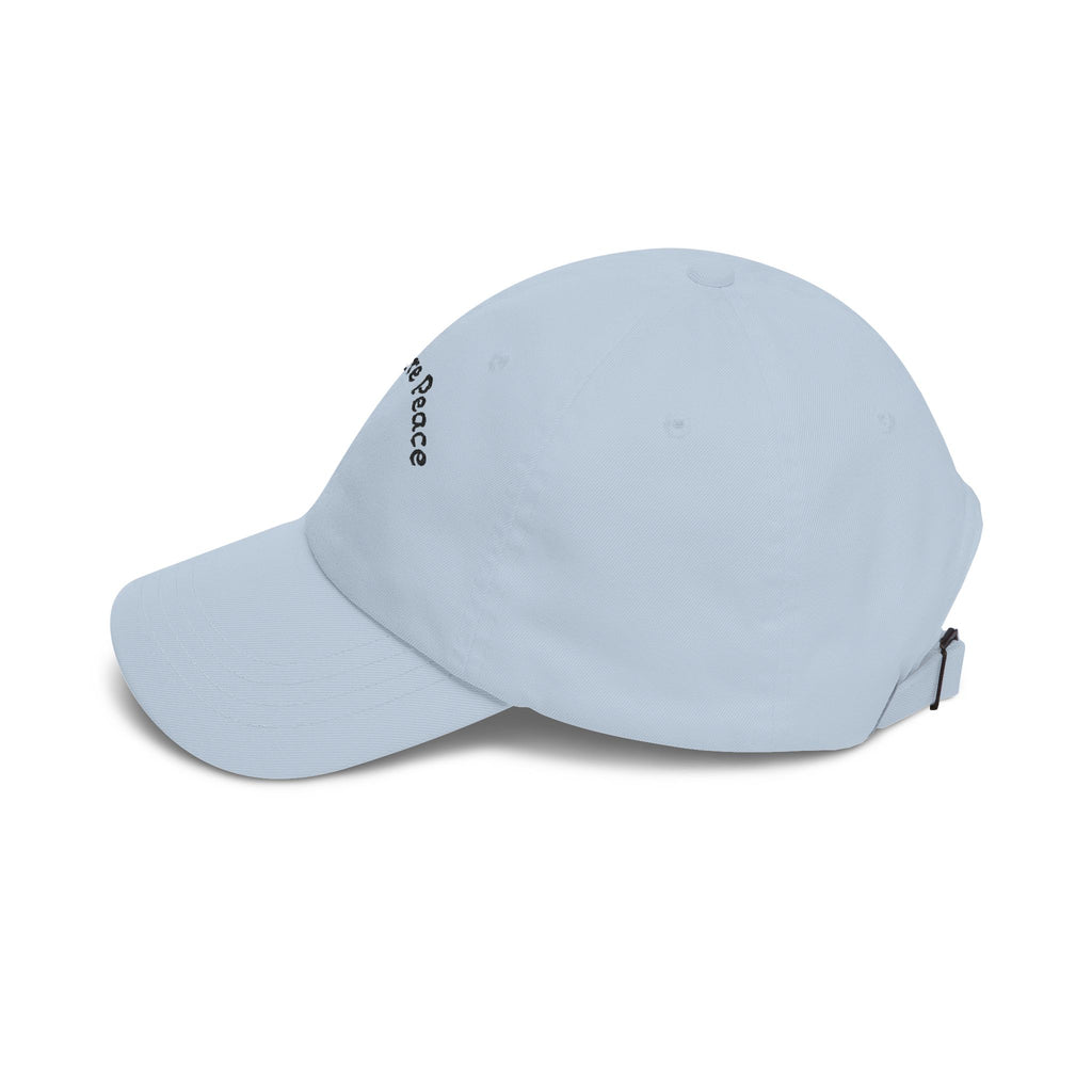 Dad Cap – "Find You're Peace" Embroidered White Baseball Hat.