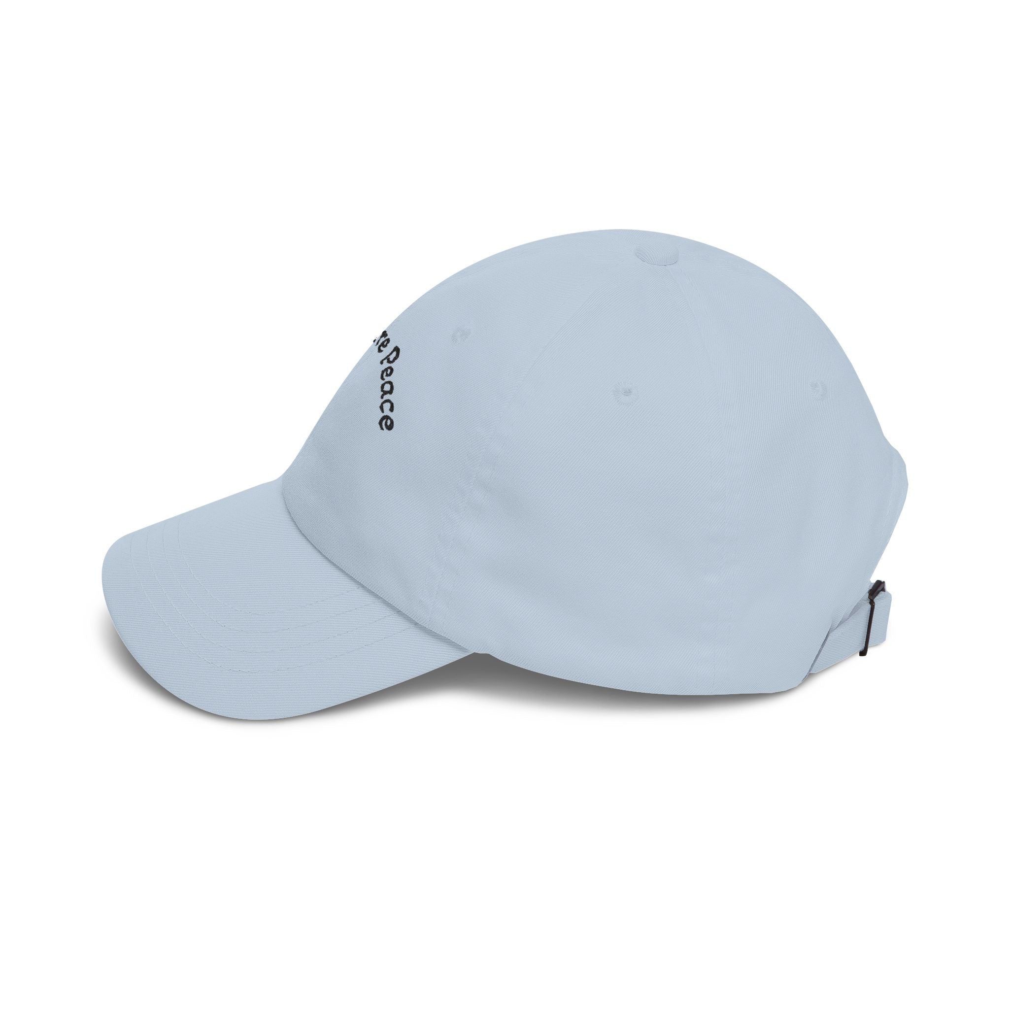 Dad Cap – "Find You're Peace" Embroidered White Baseball Hat.