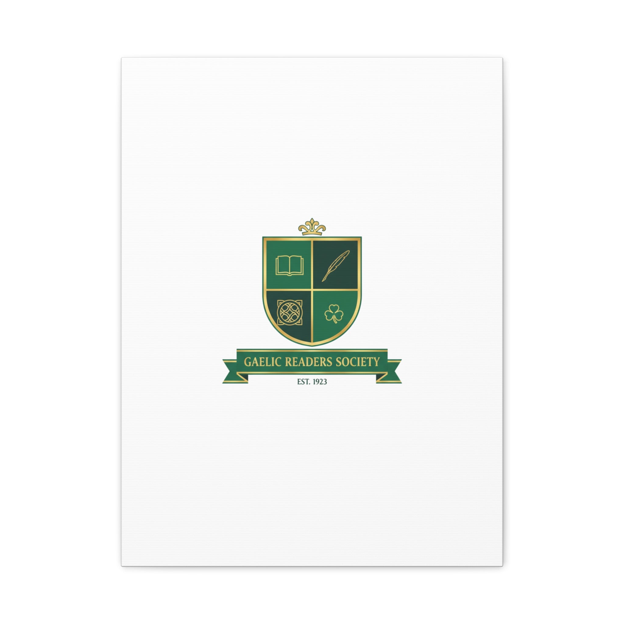 Gaelic Crest Shield Canvas | Celtic crest, Irish heritage logo 18″ x 24″ (Vertical) 1.25"