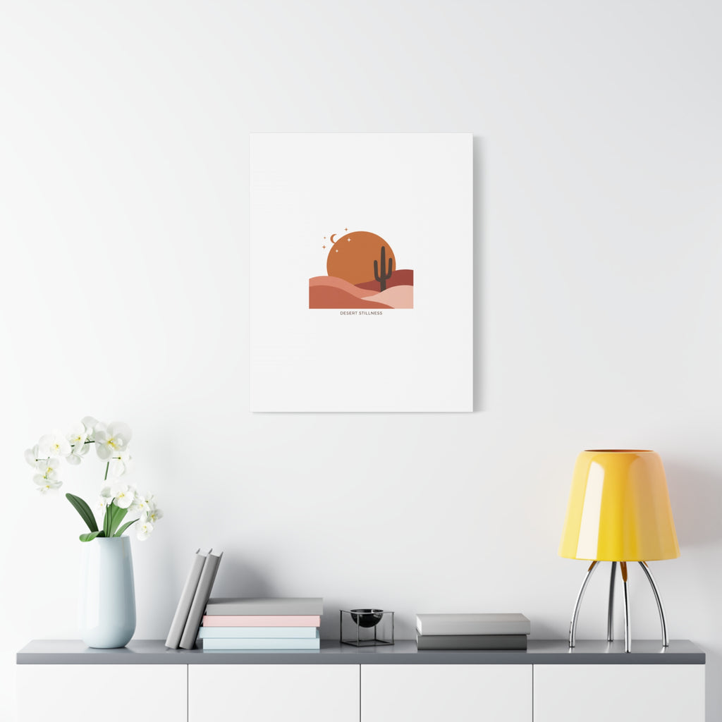 Desert Stillness Canvas, Desert Sunset Minimalist Mesa | Southwestern Art Print