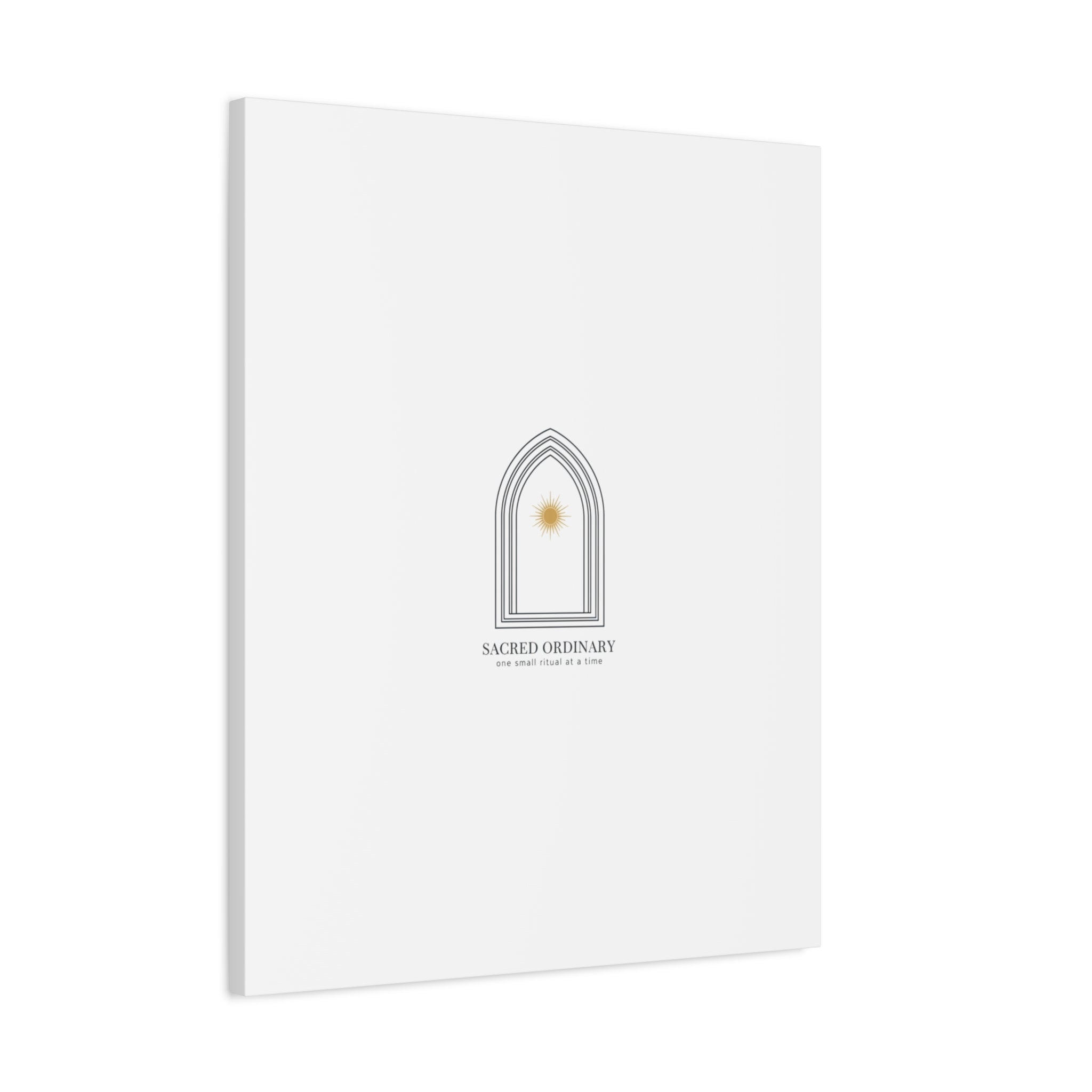 Sacred Ordinary Gothic Arch Canvas | Minimal Scripture Art, Quiet Luxury