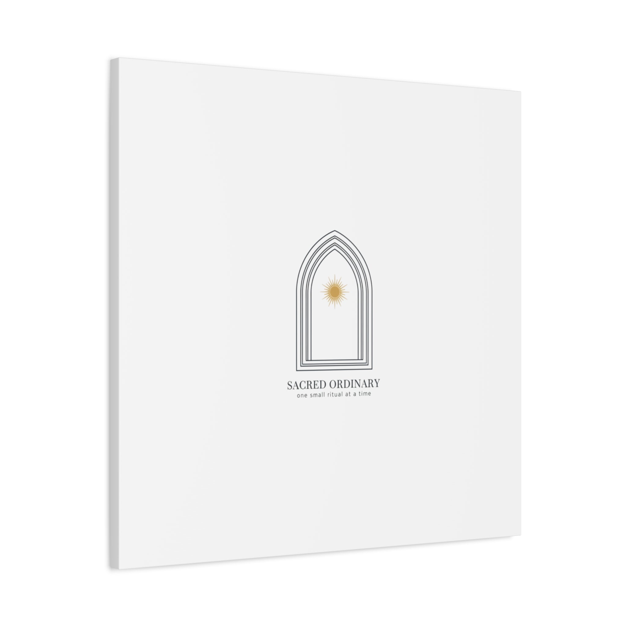 Sacred Ordinary Gothic Arch Canvas | Minimal Scripture Art, Quiet Luxury