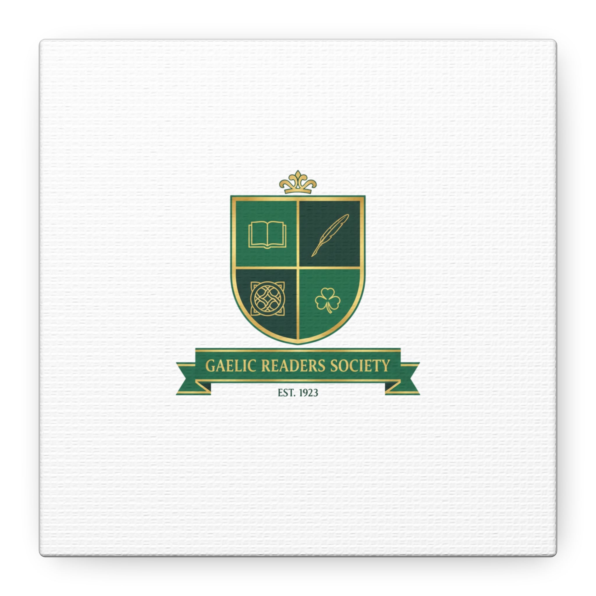 Gaelic Crest Shield Canvas | Celtic crest, Irish heritage logo 6" x 6" 1.25"