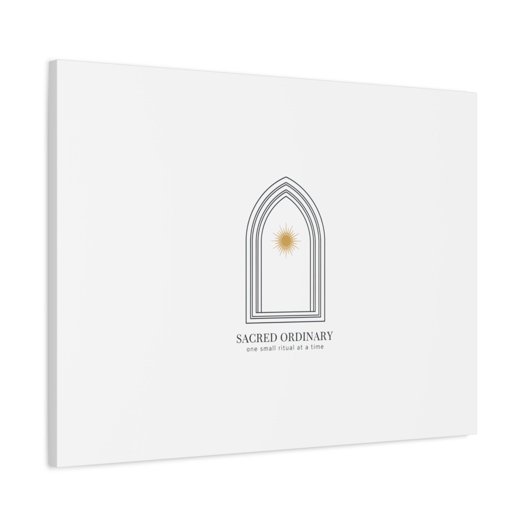 Sacred Ordinary Gothic Arch Canvas | Minimal Scripture Art, Quiet Luxury