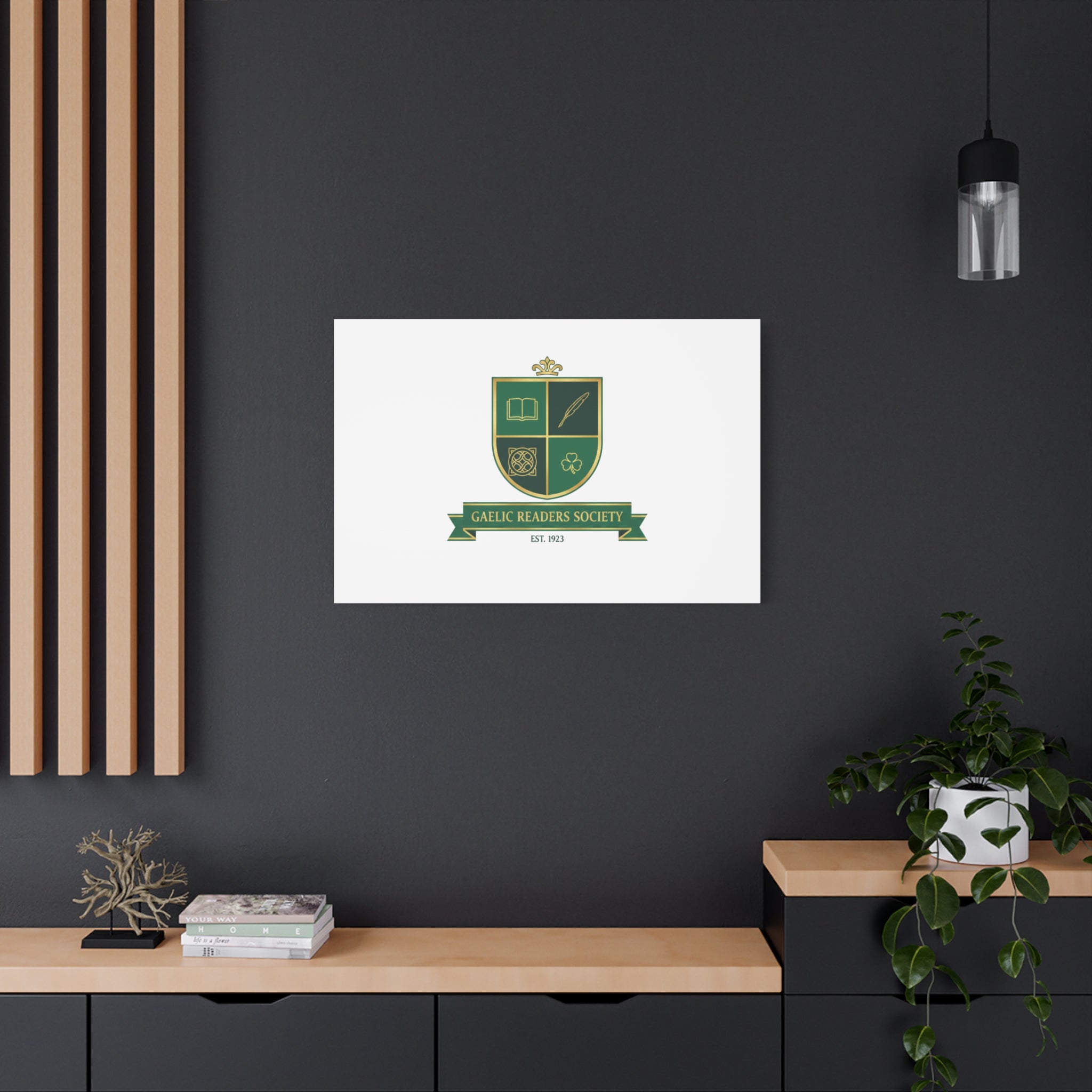Gaelic Crest Shield Canvas | Celtic crest, Irish heritage logo 36" x 36" 1.25"